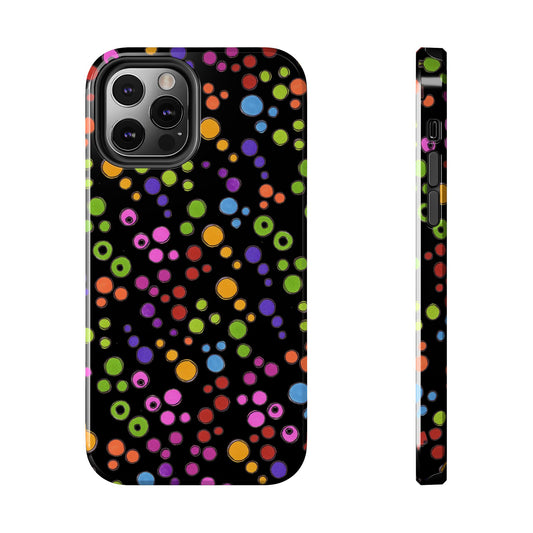 Dog Dots Black / Multi Phone Case