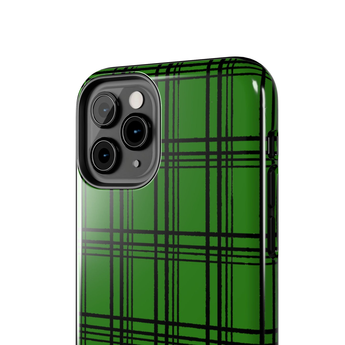Glad Plaid Green / Black Phone Case