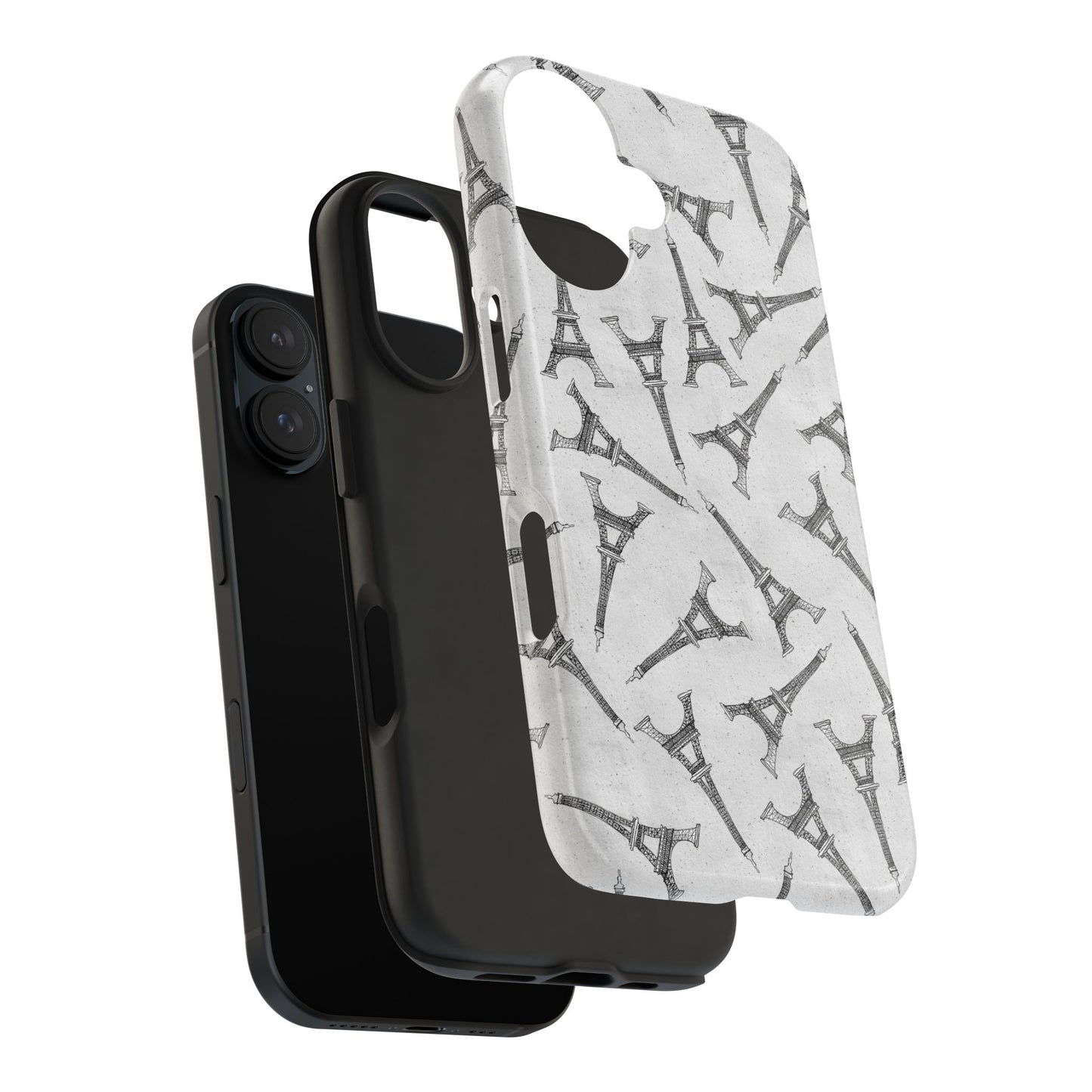Eifelesque Silver Phone Case