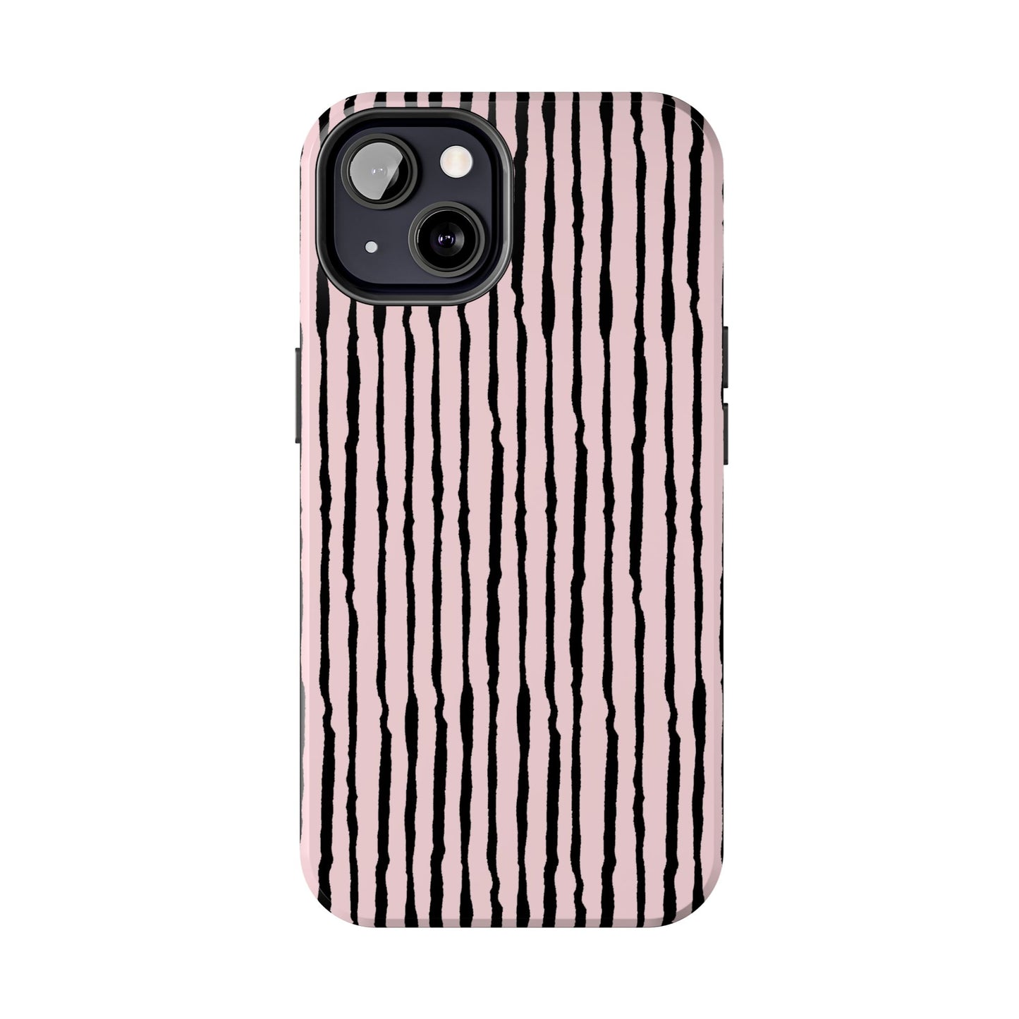 Sorta Stripe Light Pink / Black Phone Case