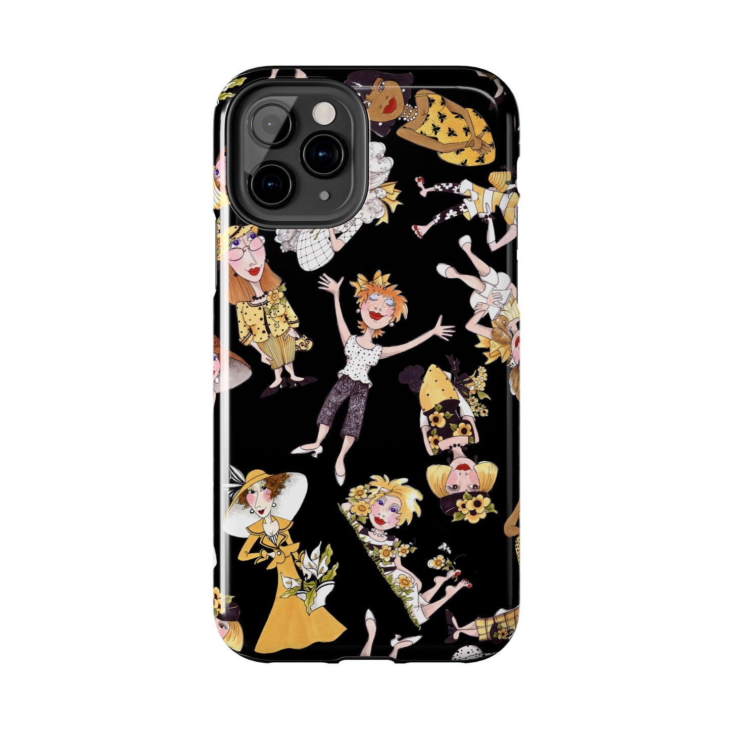 Bee Tossed Black Phone Case