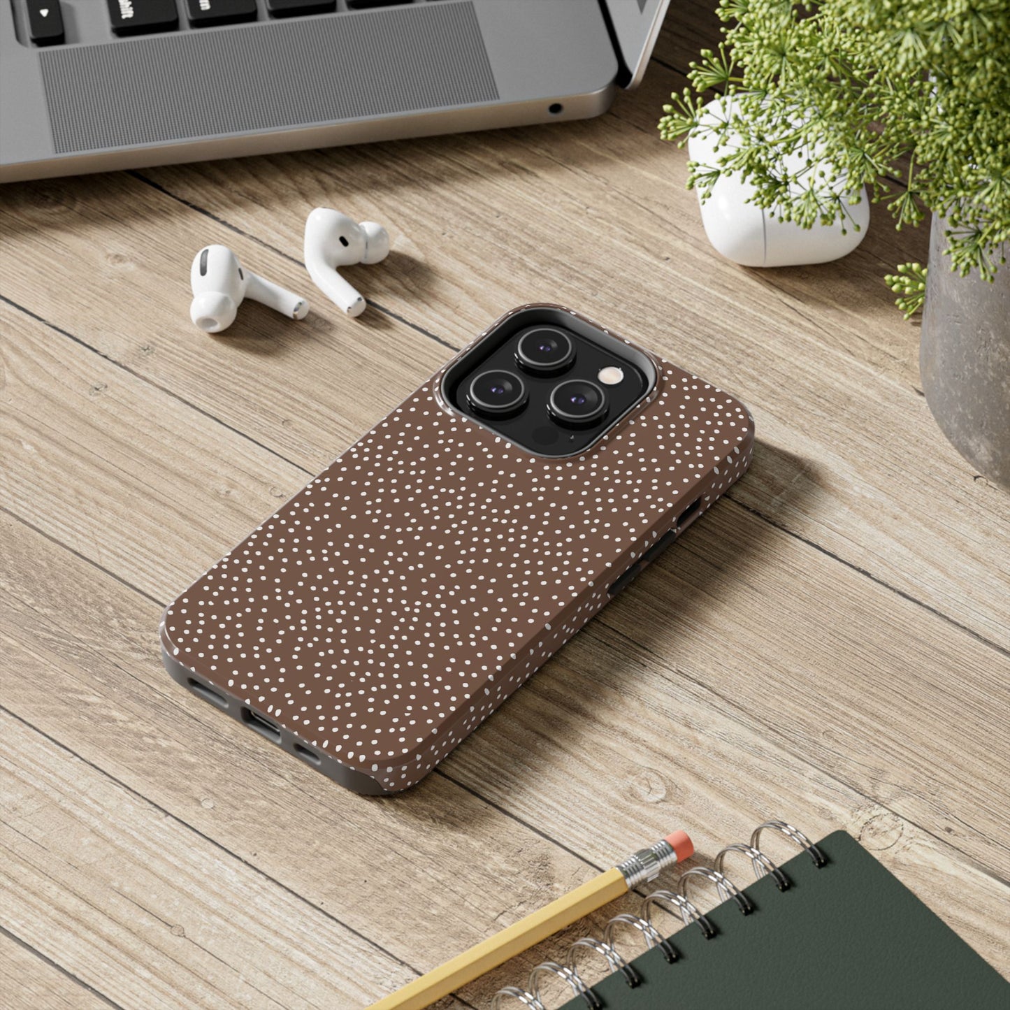 Dottible Chocolate / White Phone Case