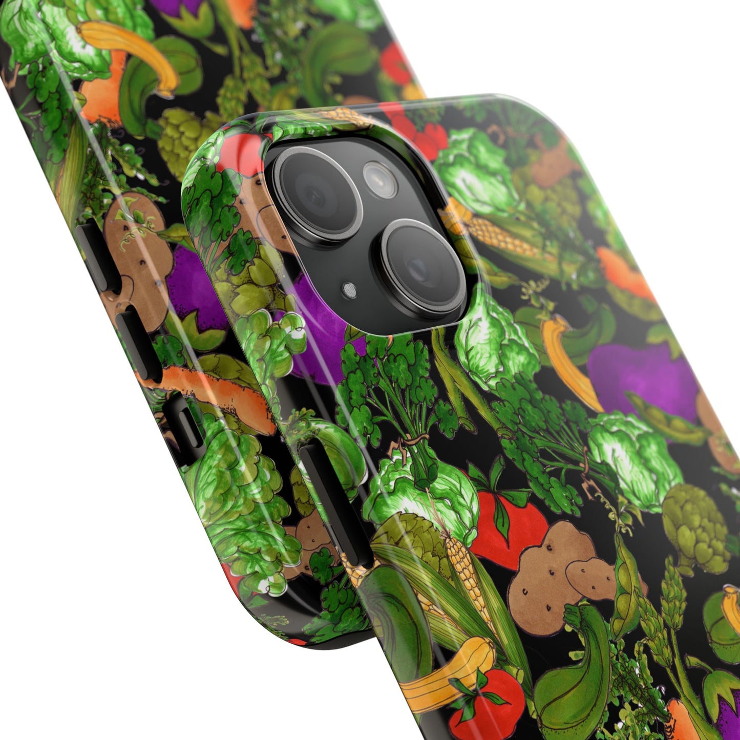 Veggie Jungle Black Phone Case