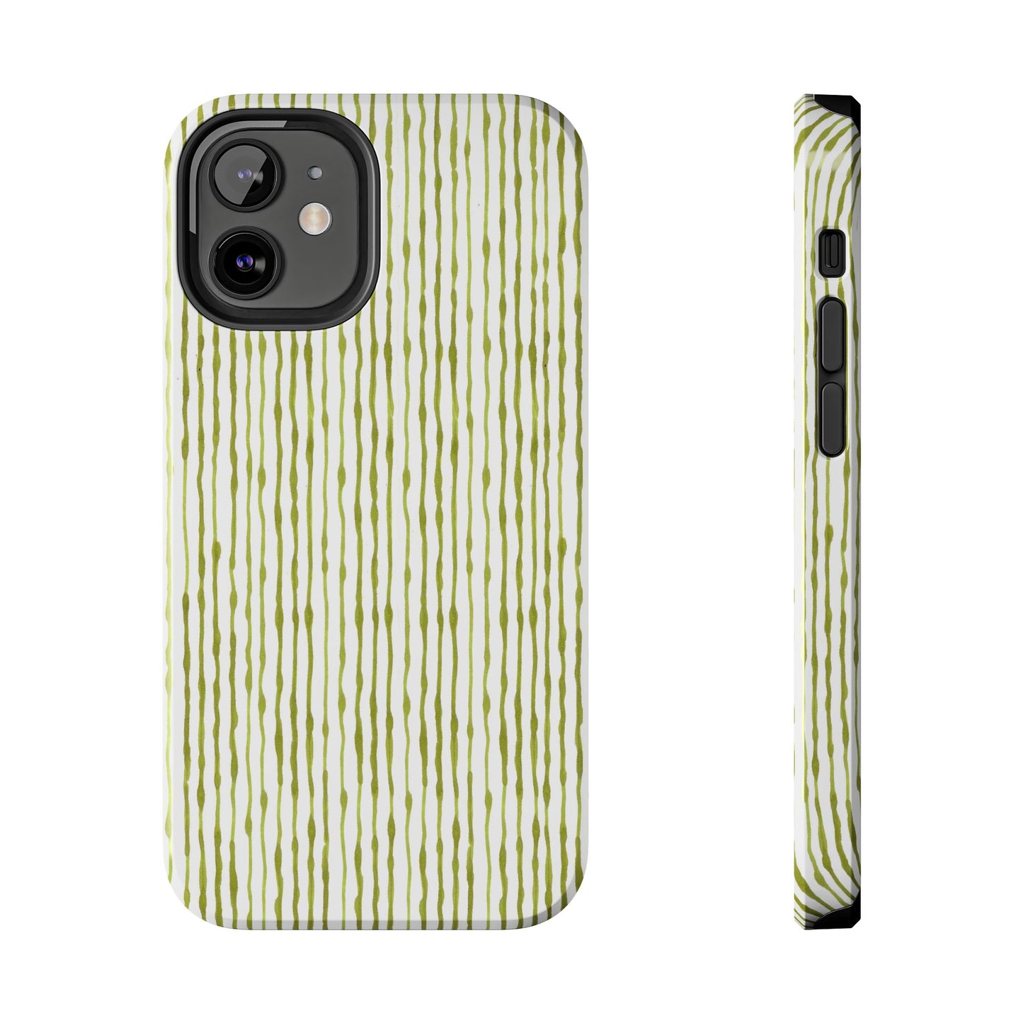 Faux Seersucker White / Green Phone Case