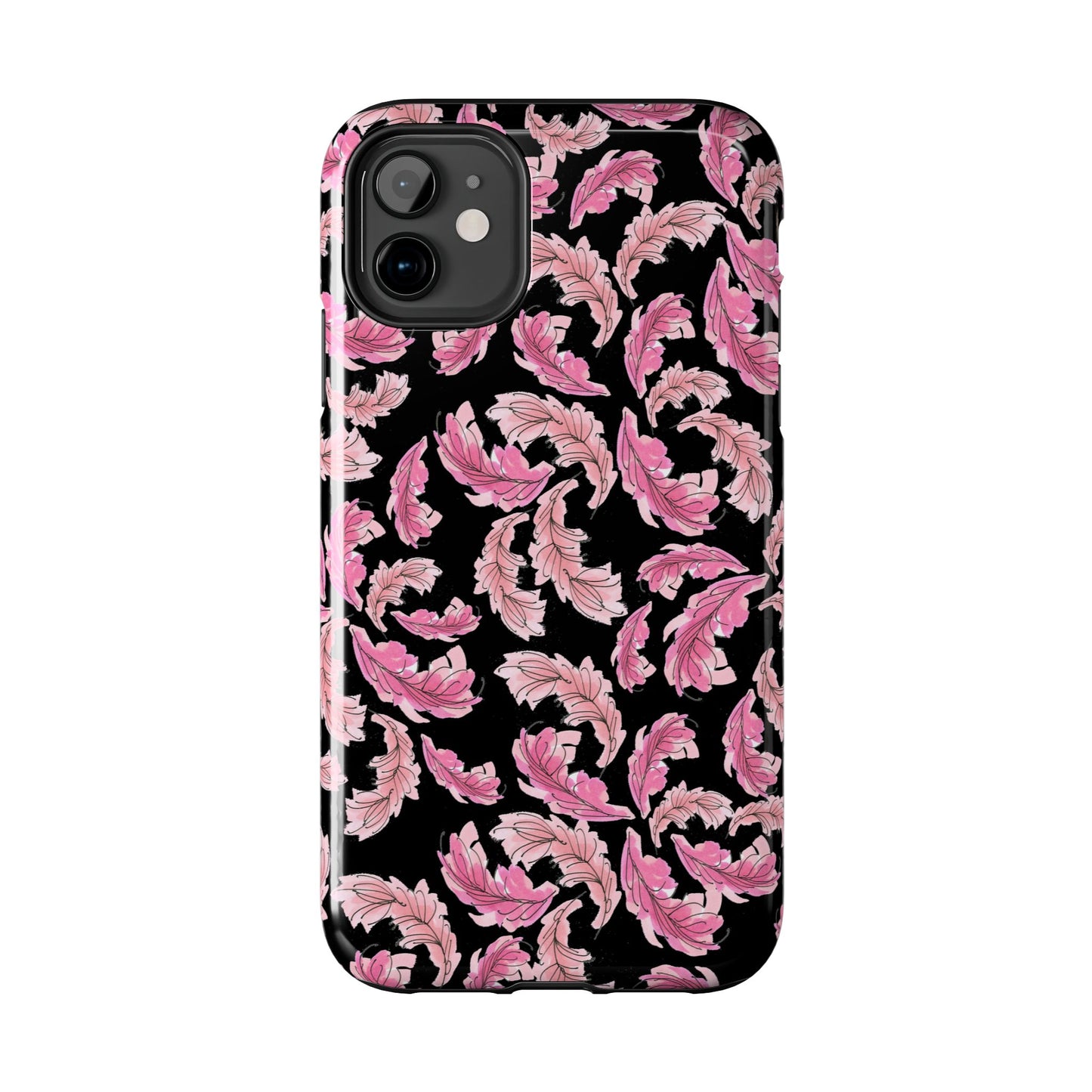 Flam Feathers Black Phone Case