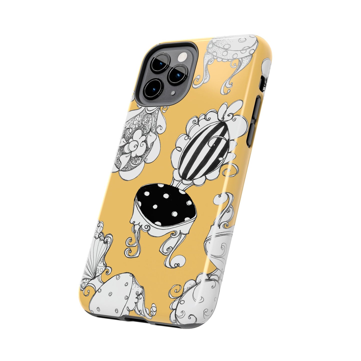 Bistro Chairs Yellow Phone Case