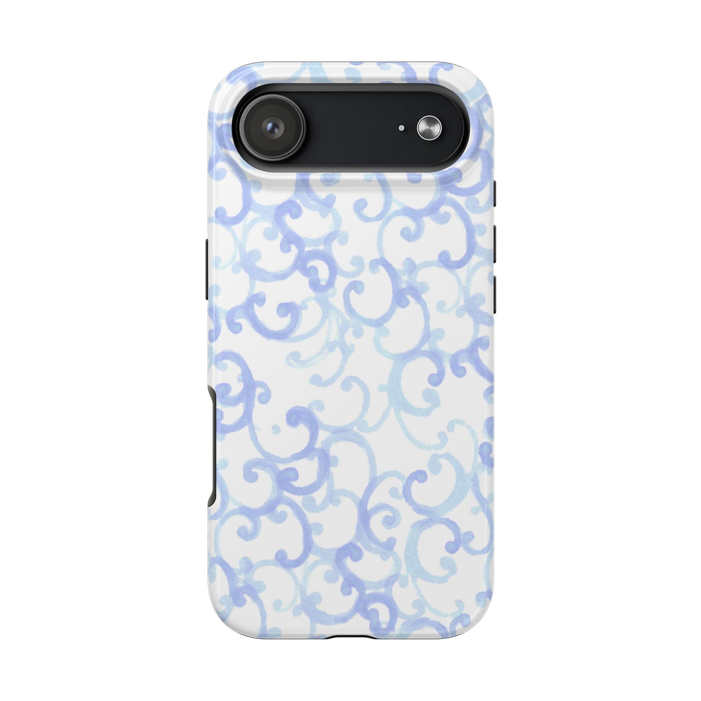 Scrollie White / Blue Phone Case