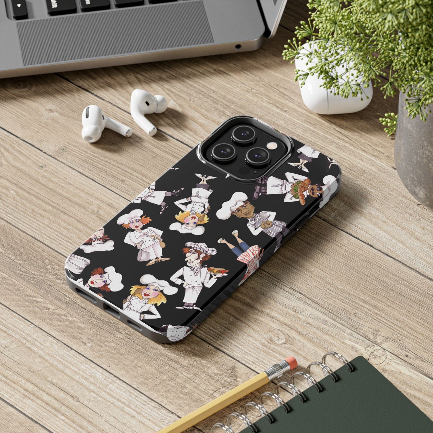 Tossed Chefs Black Phone Case