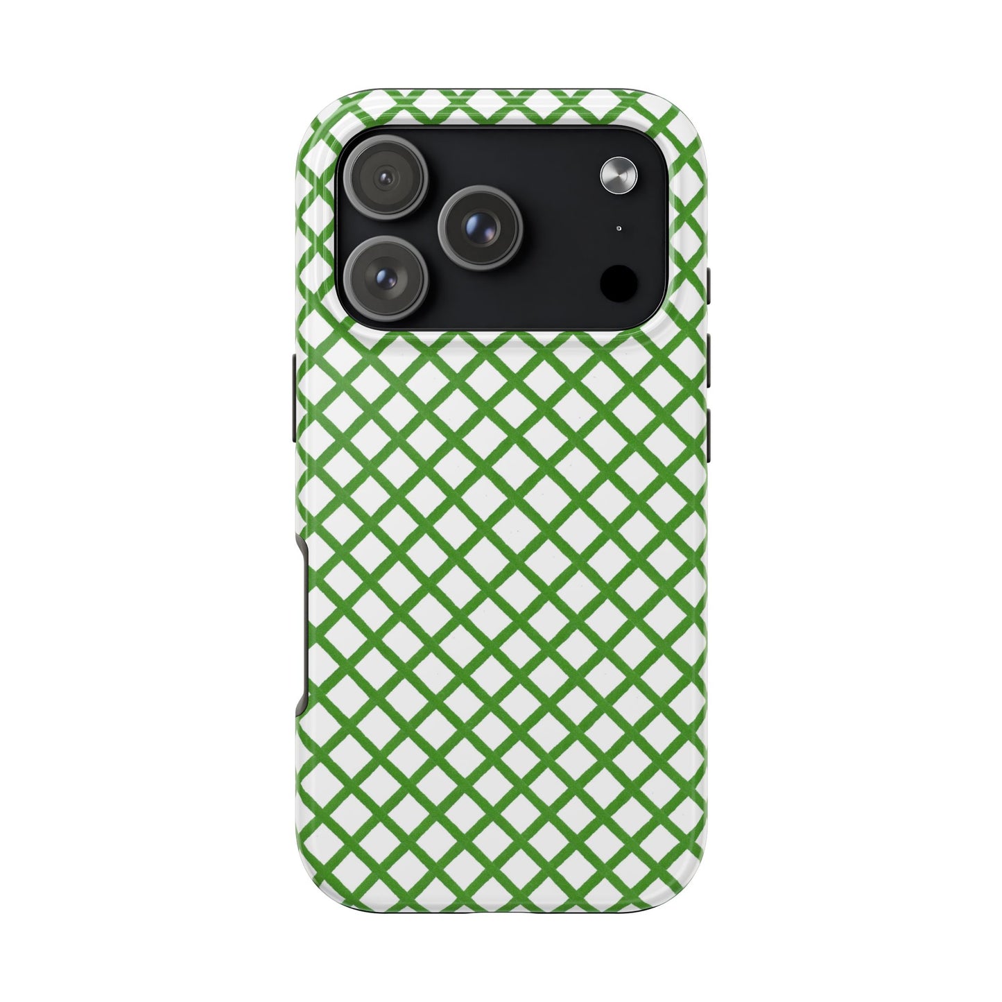 Trellis White / Green Phone Case