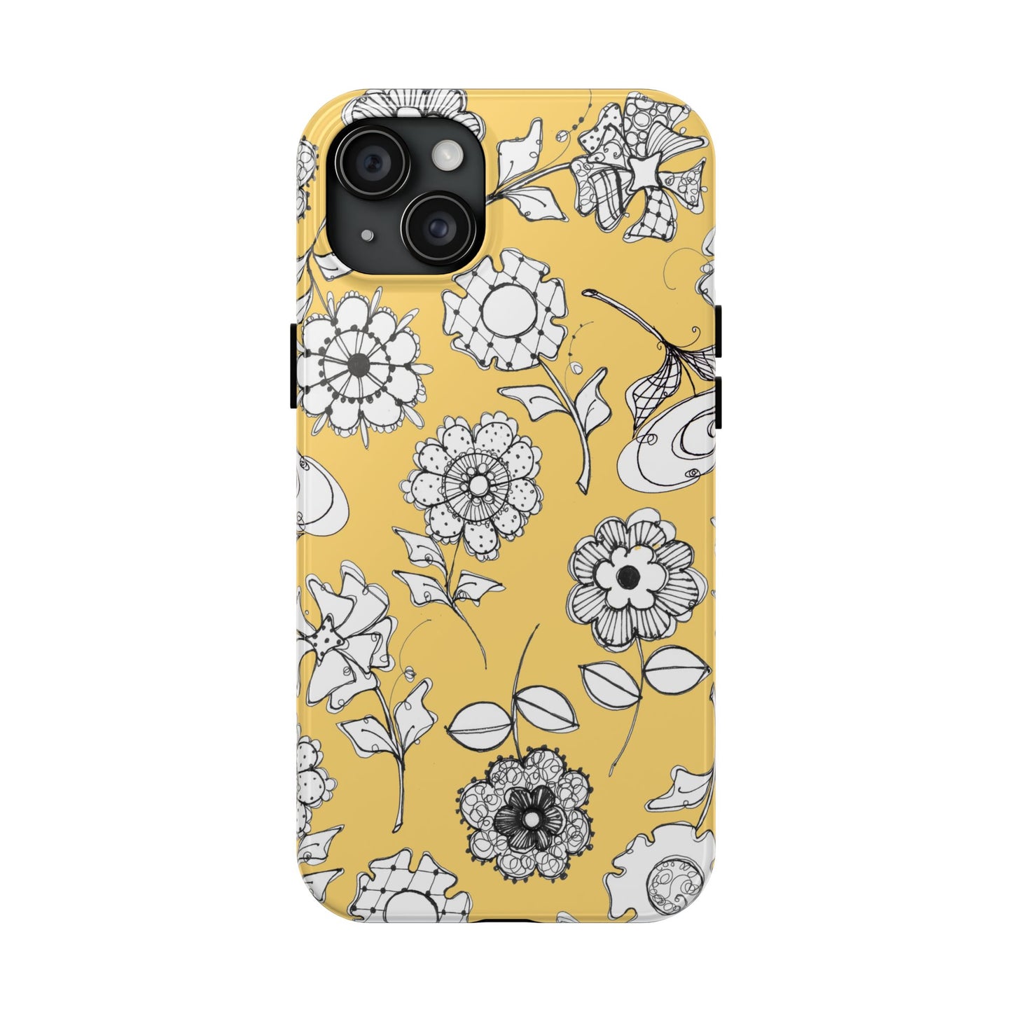 Paper Posies Yellow Phone Case