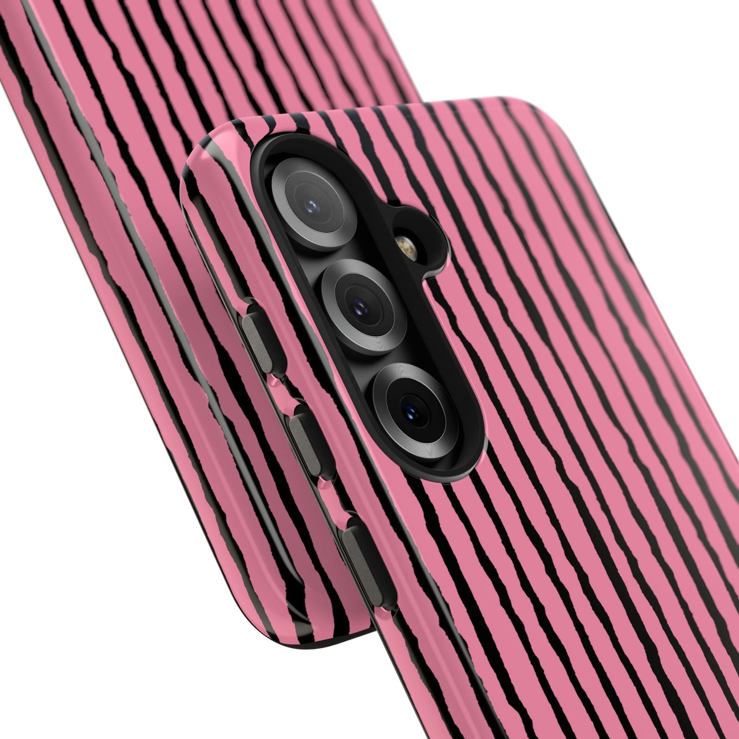 Sorta Stripe Bright Pink / Black Phone Case