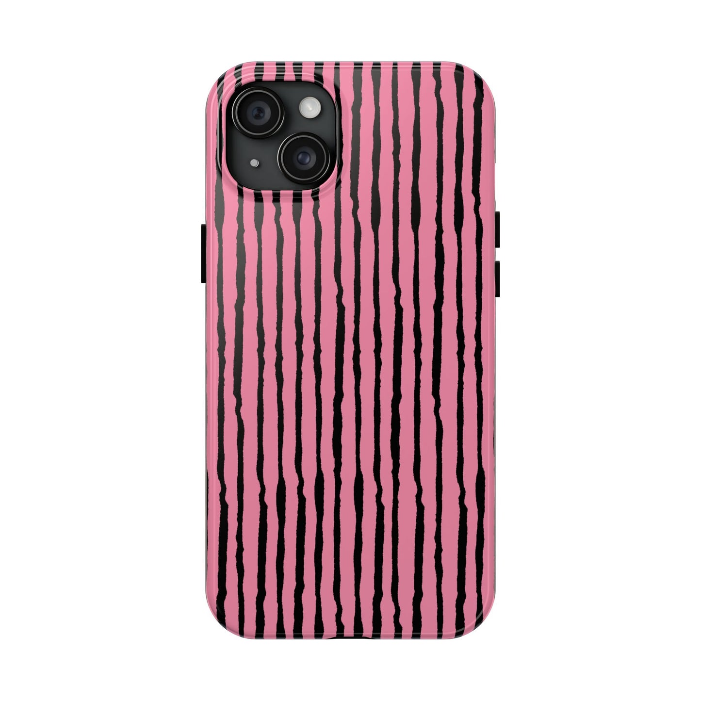Sorta Stripe Pink / Black Phone Case