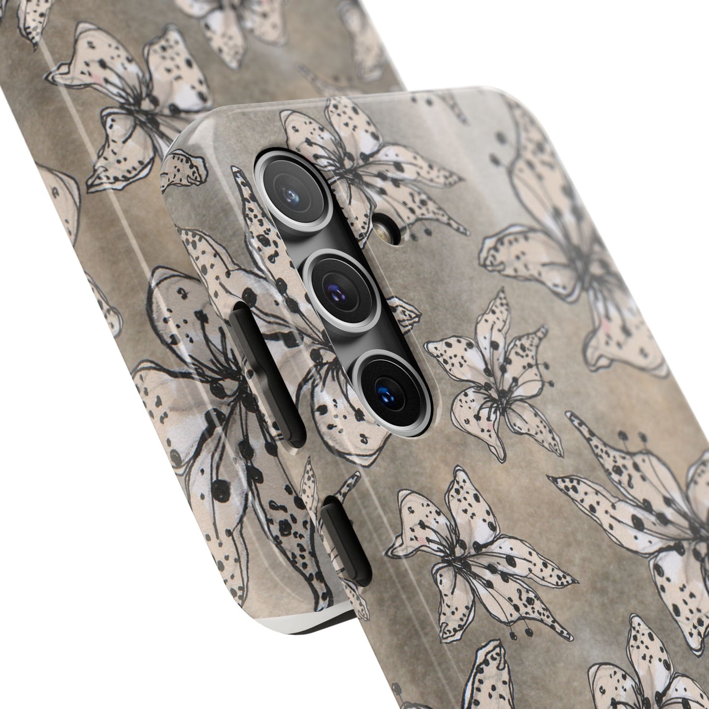 Spotted Lilies Gray Phone Case