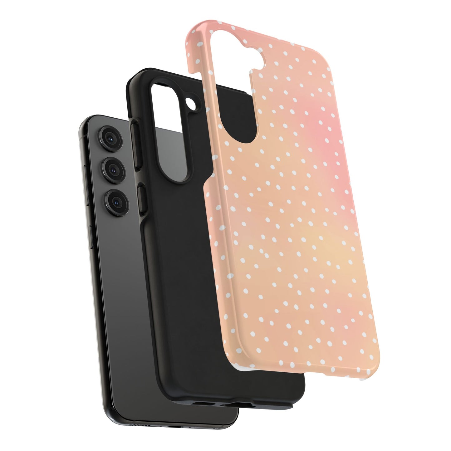 Dinky Dots Peach / White Phone Case