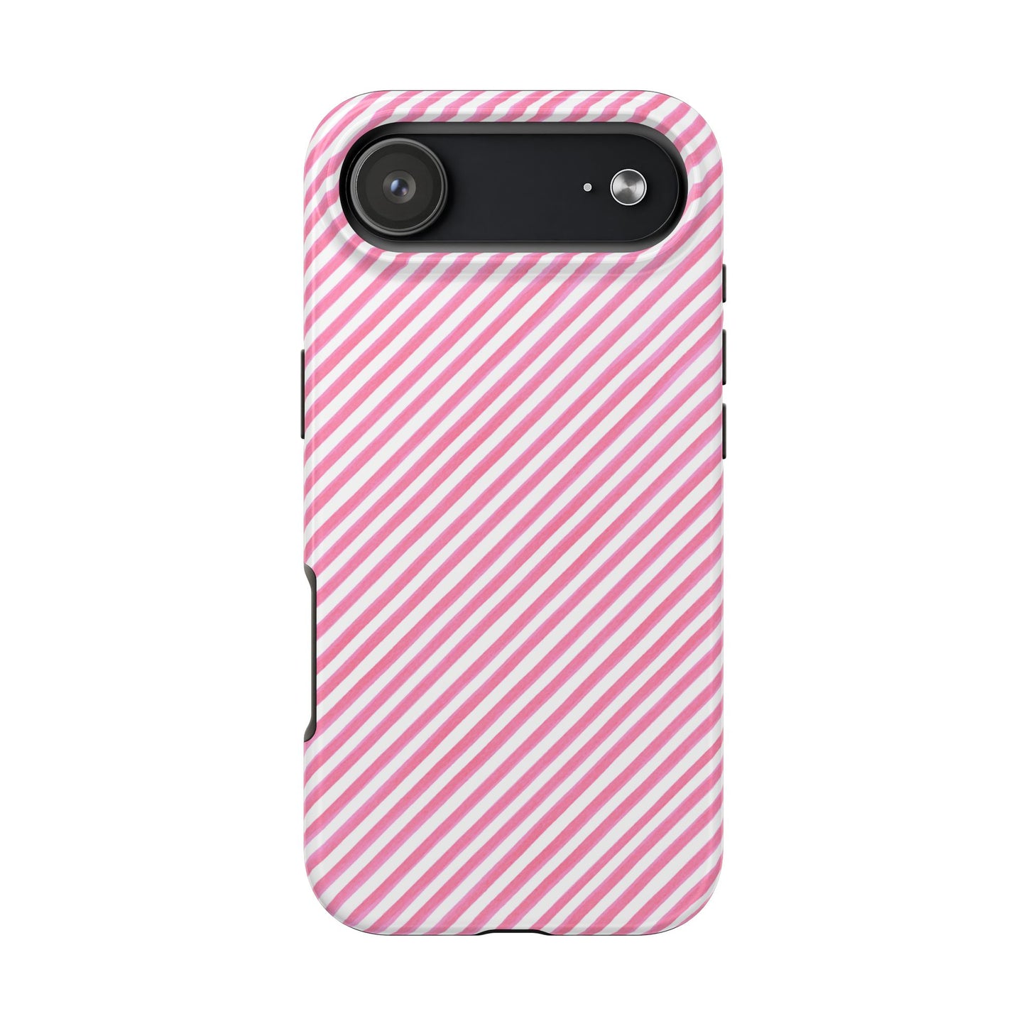 Bias Stripe Pink / White Phone Case