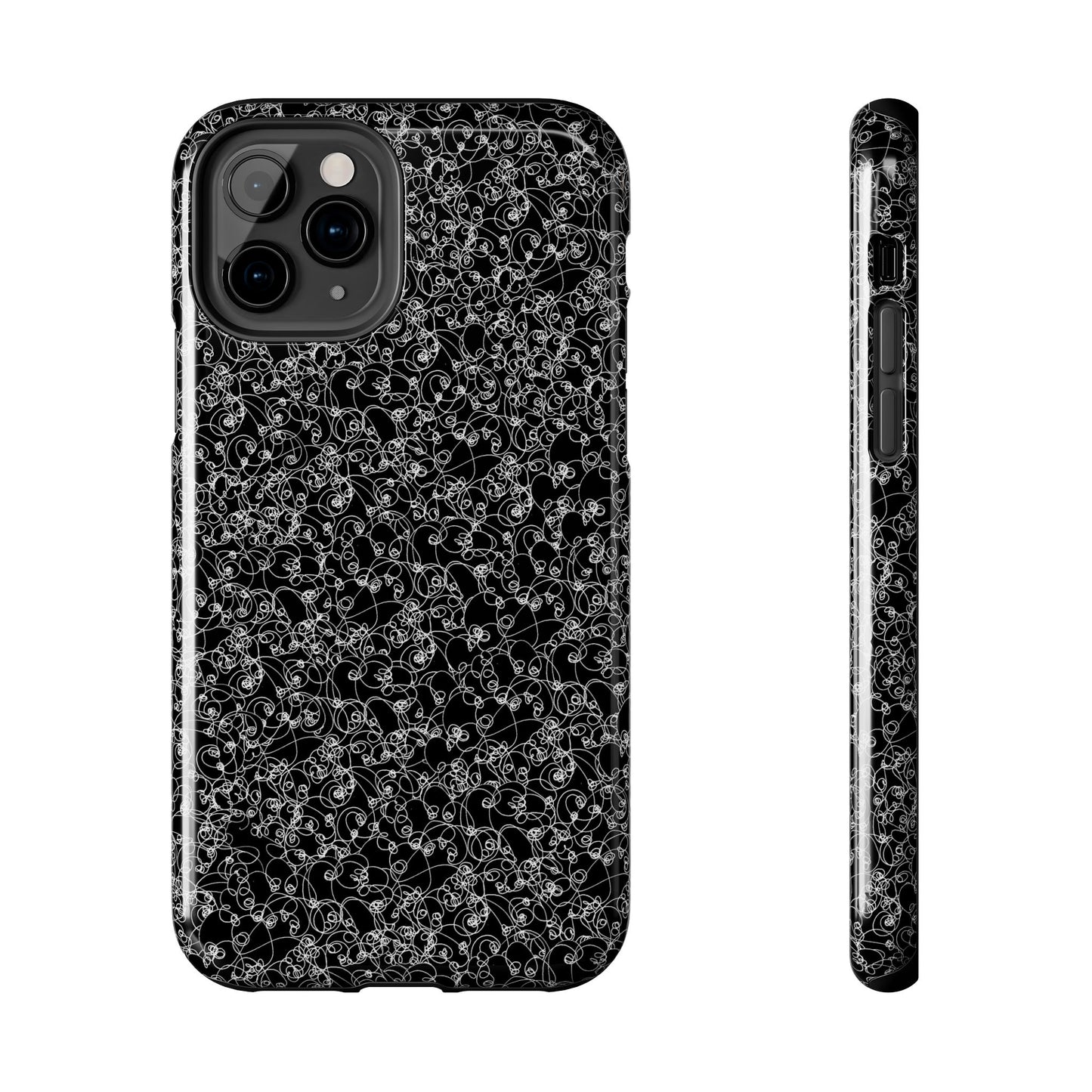 Scribble Black / White Phone Case