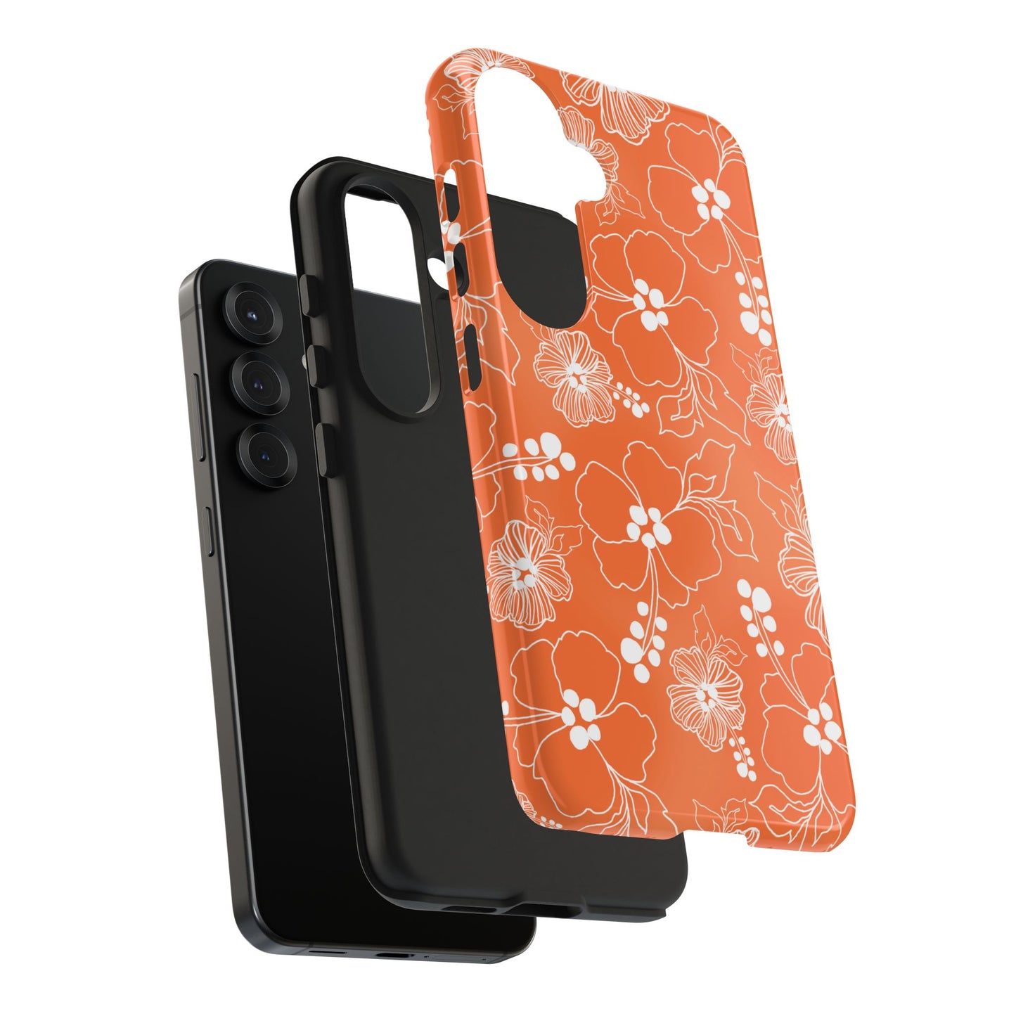 Lacey Hibiscus Coral Phone Case