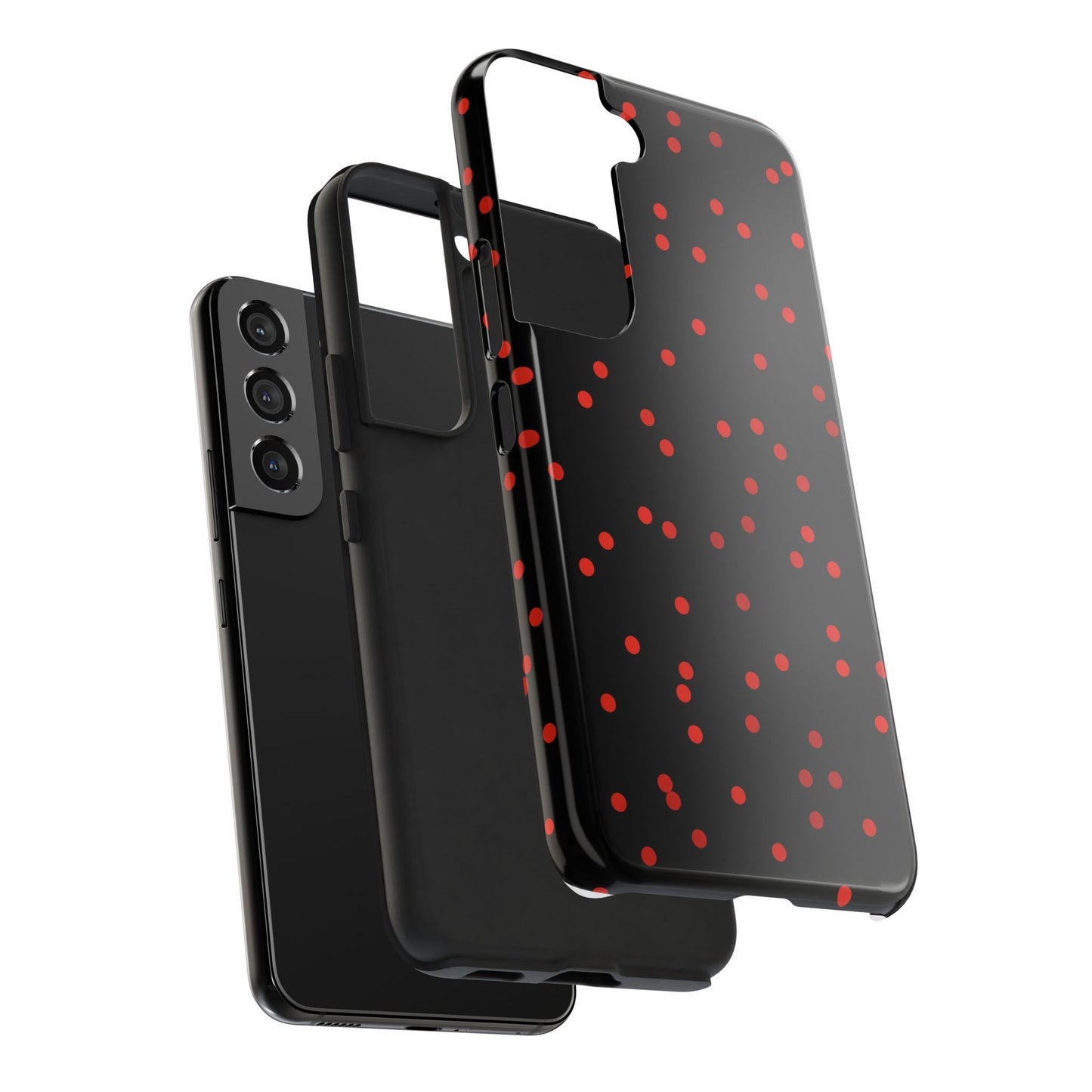 Space Dots Black / Red Phone Case