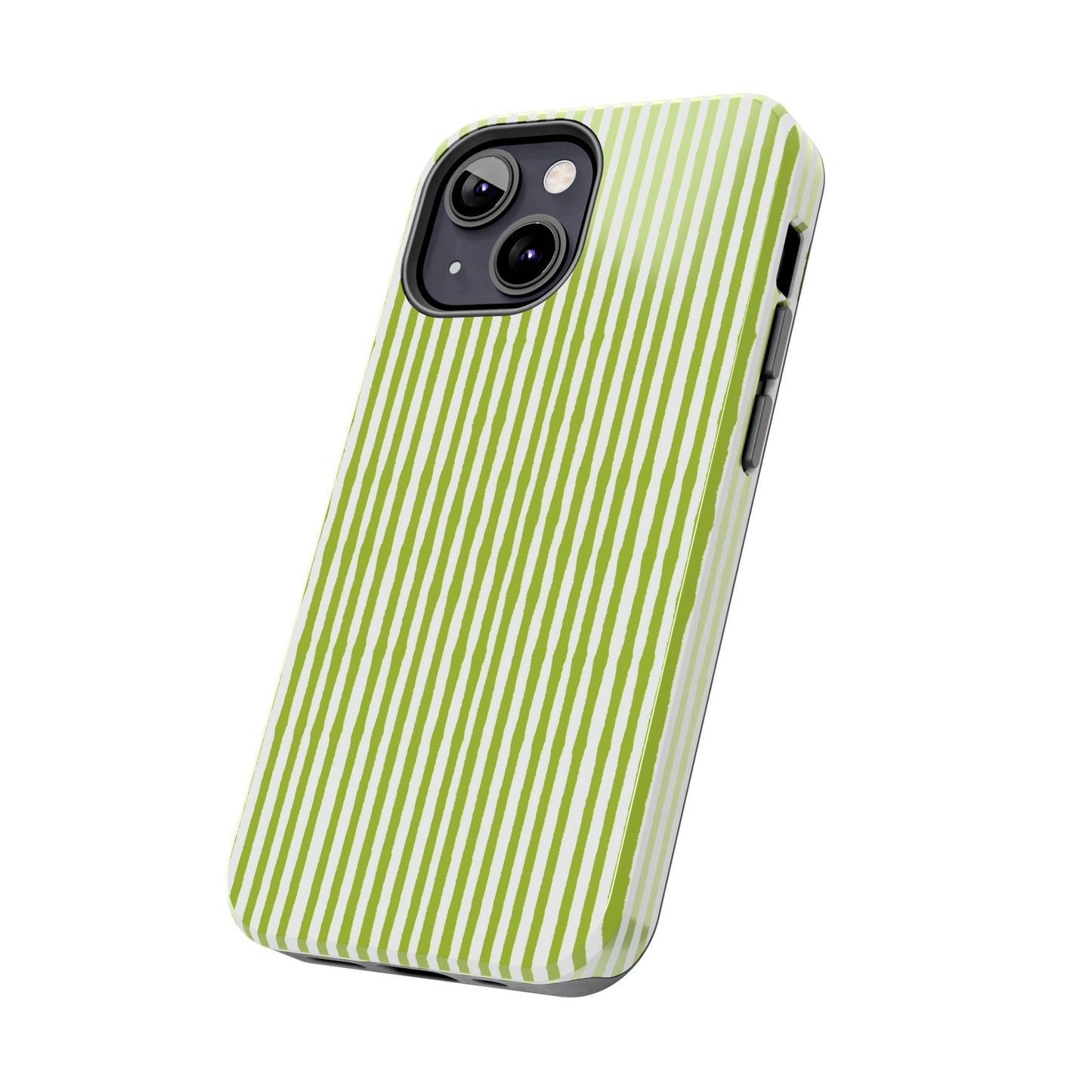 Lazy Stripe Green / White Phone Case