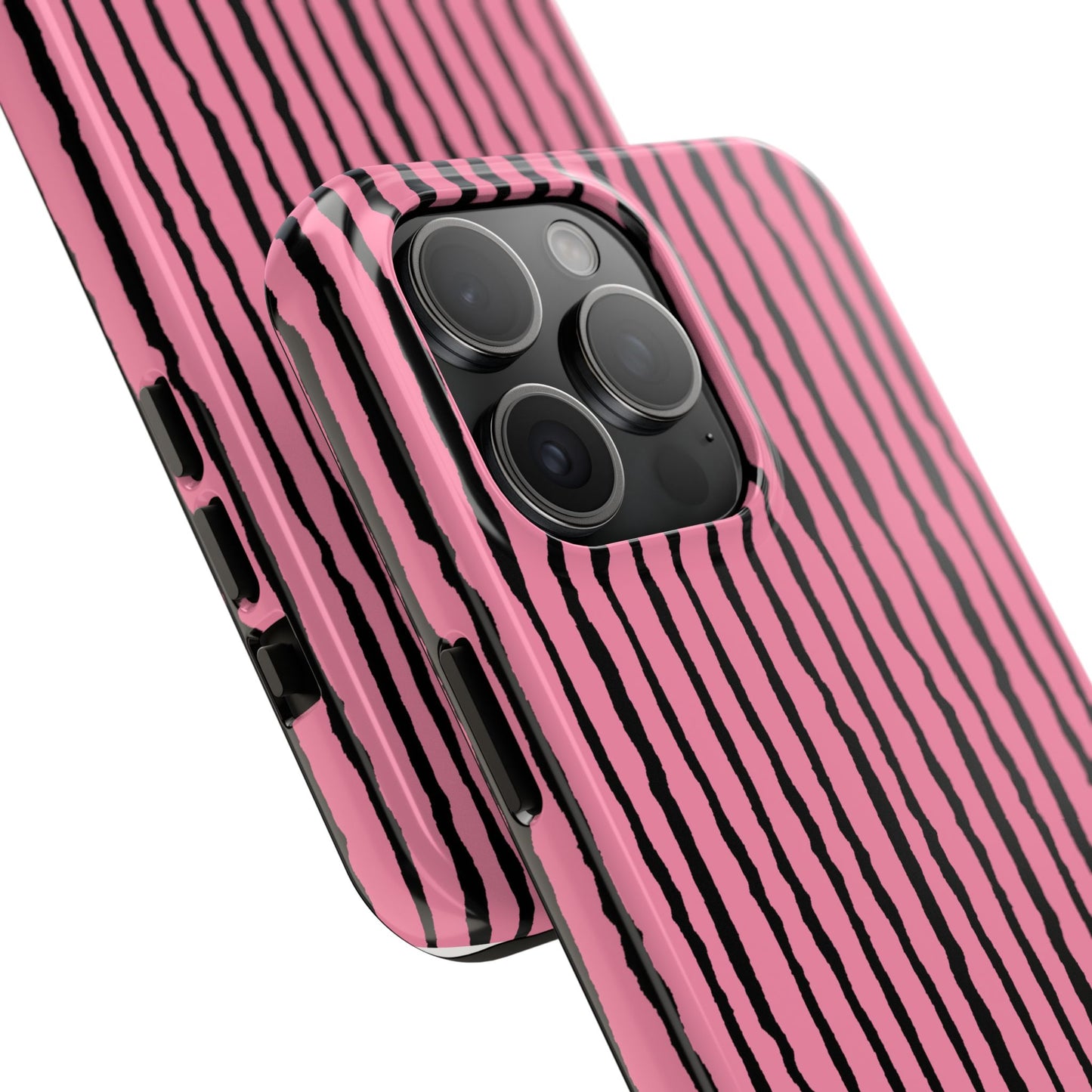 Sorta Stripe Pink / Black Phone Case