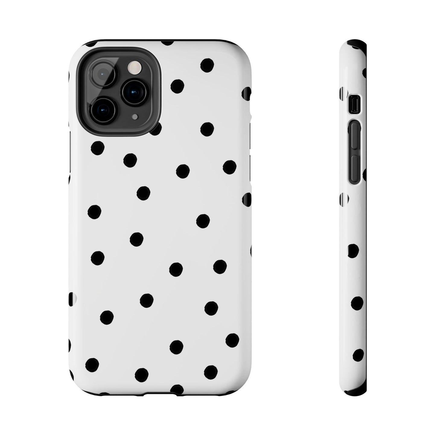 Space Dots White / Black Phone Case