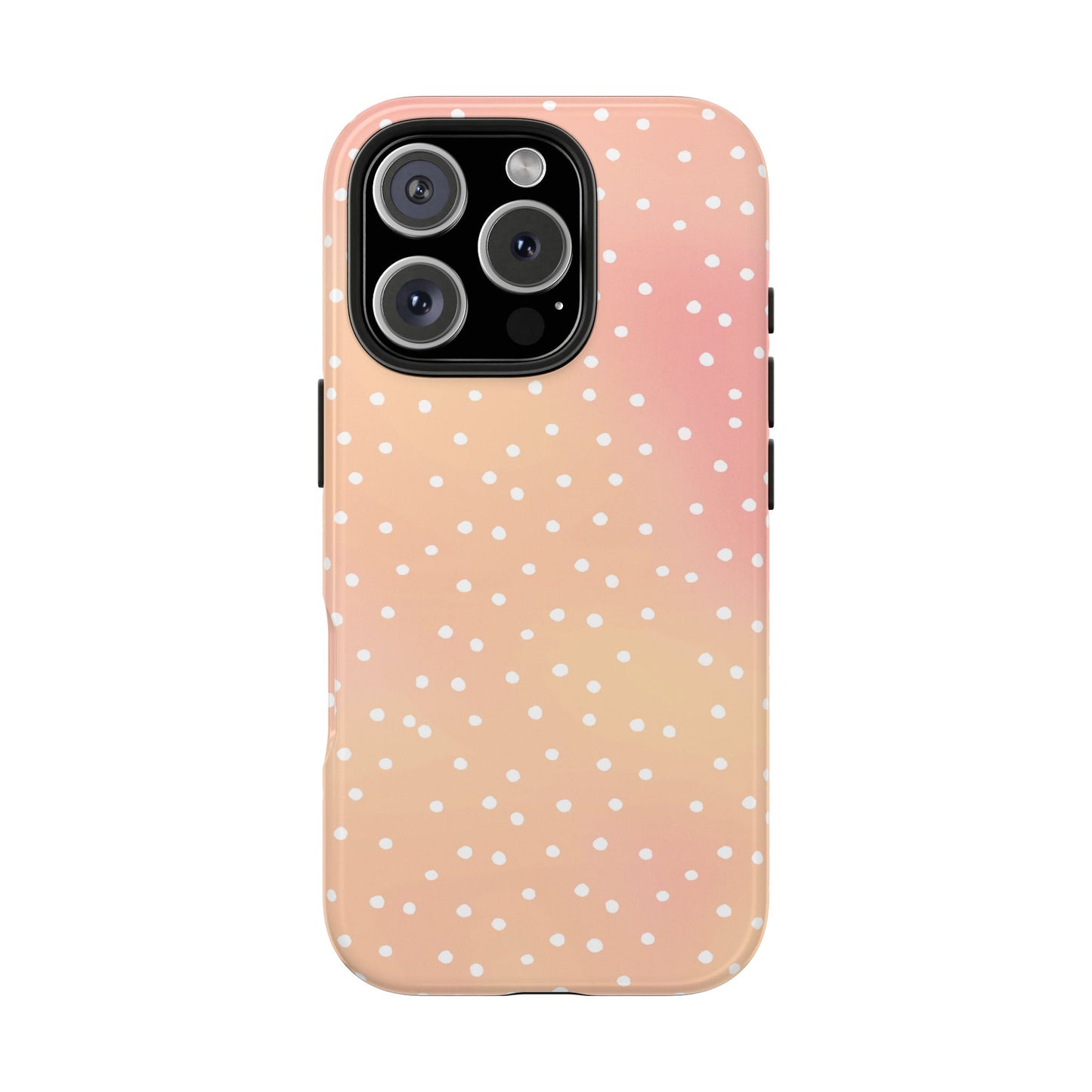 Dinky Dots Peach / White Phone Case