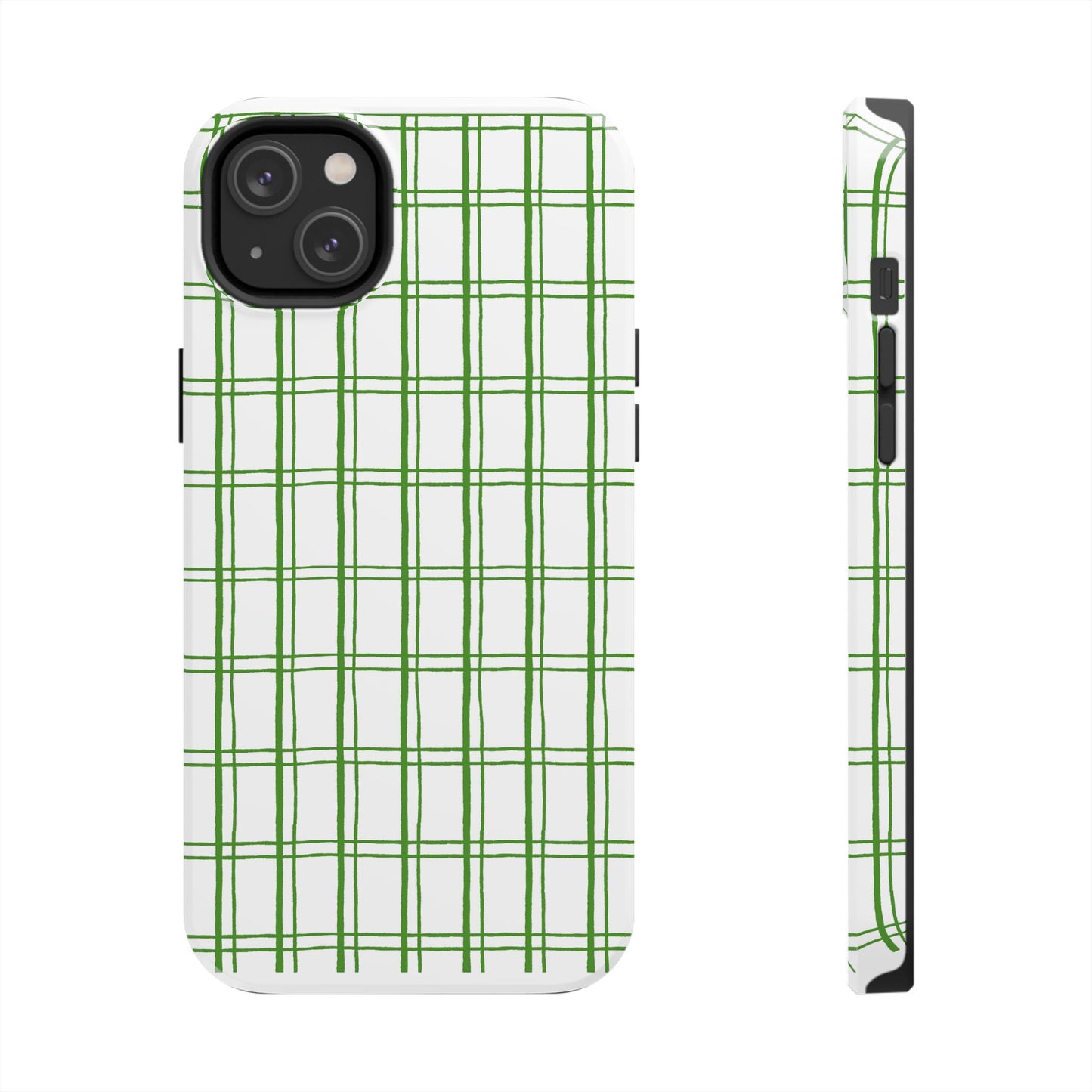 Little Plaid White / Green Phone Case