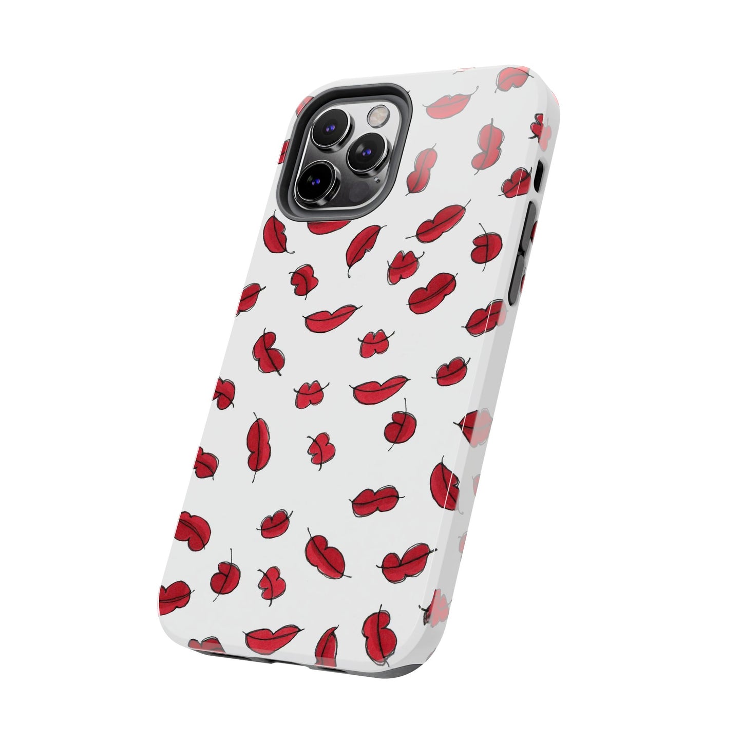 Lotsa Lips White Phone Case
