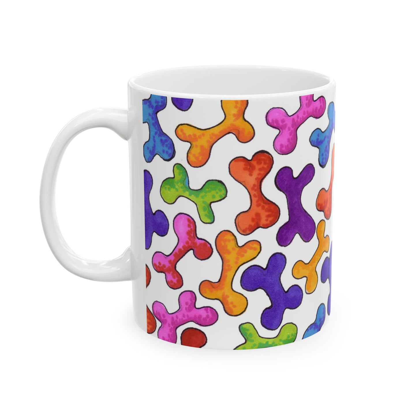 Fancy Bones White / Multi Cup