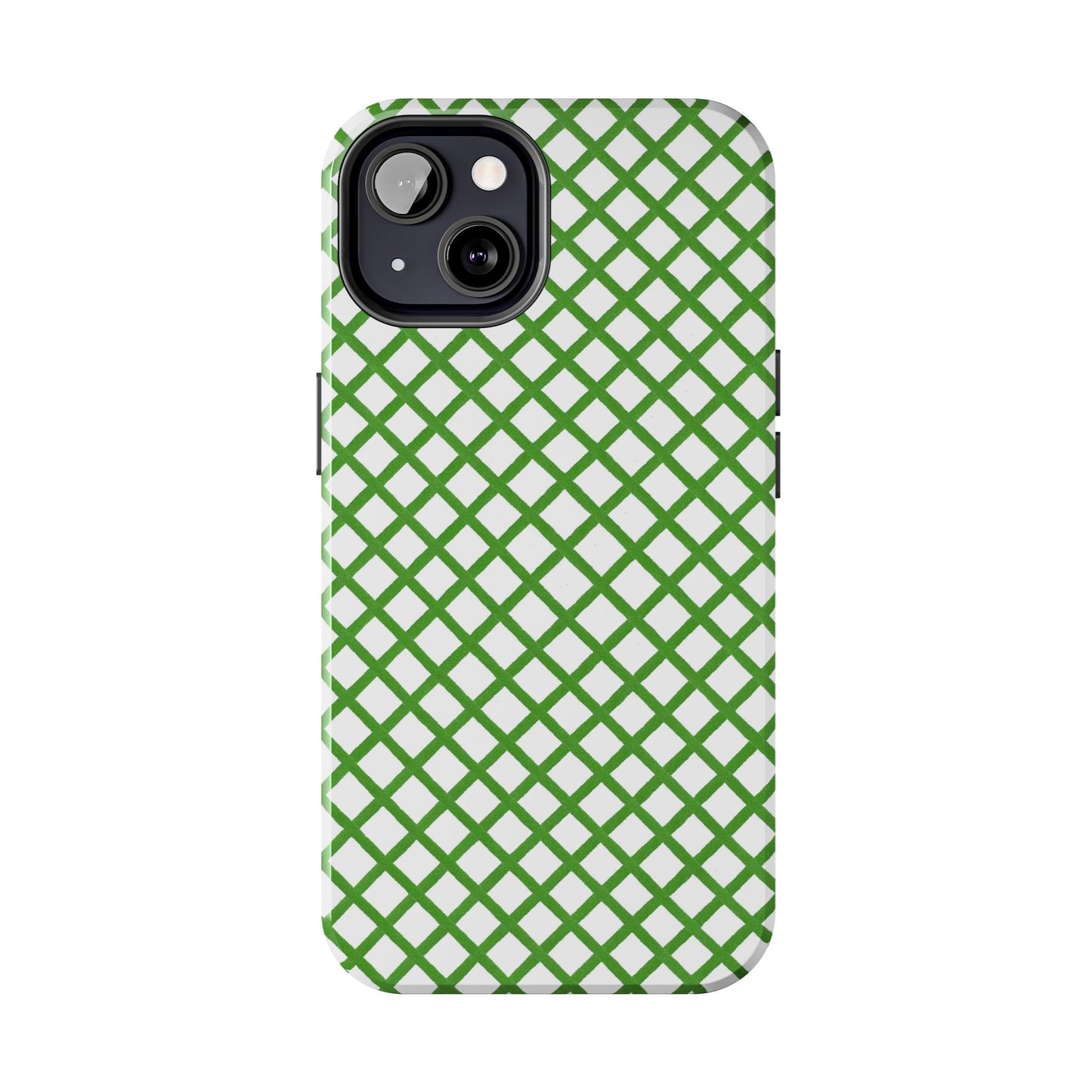 Trellis White / Green Phone Case