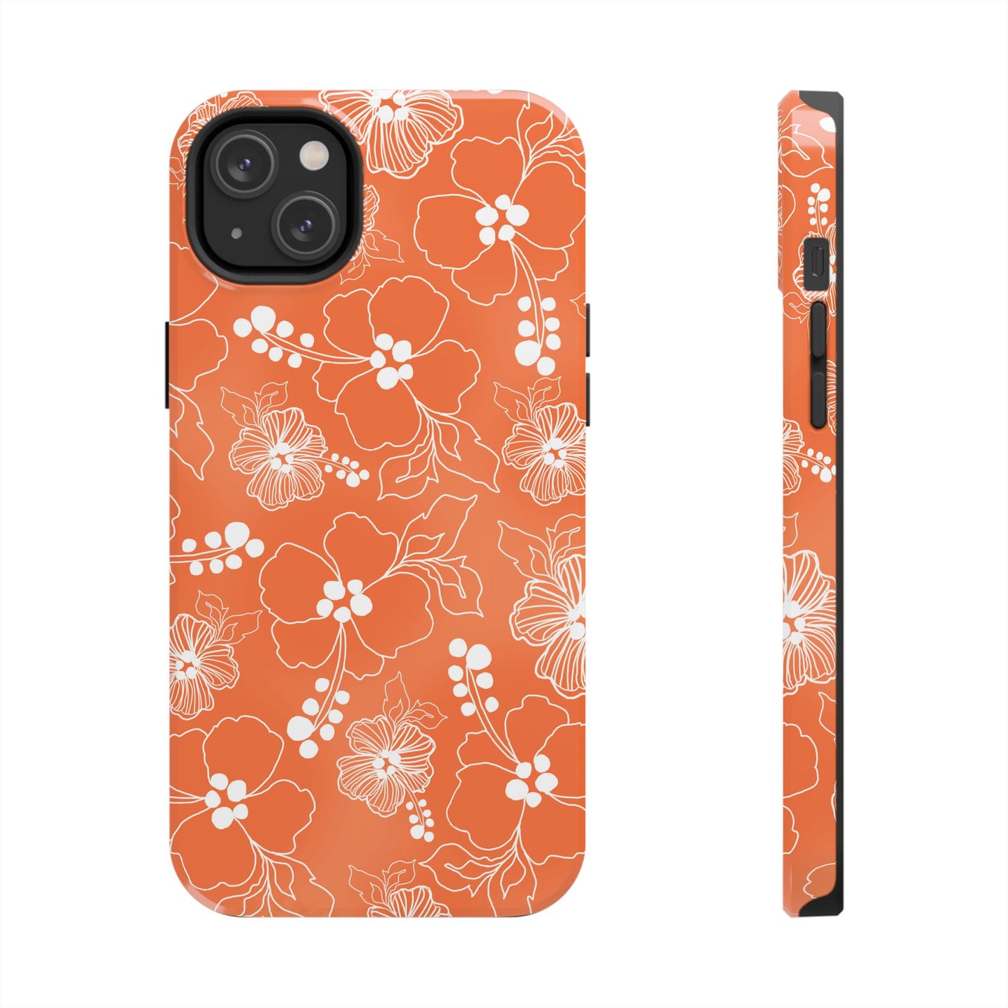 Lacey Hibiscus Coral Phone Case
