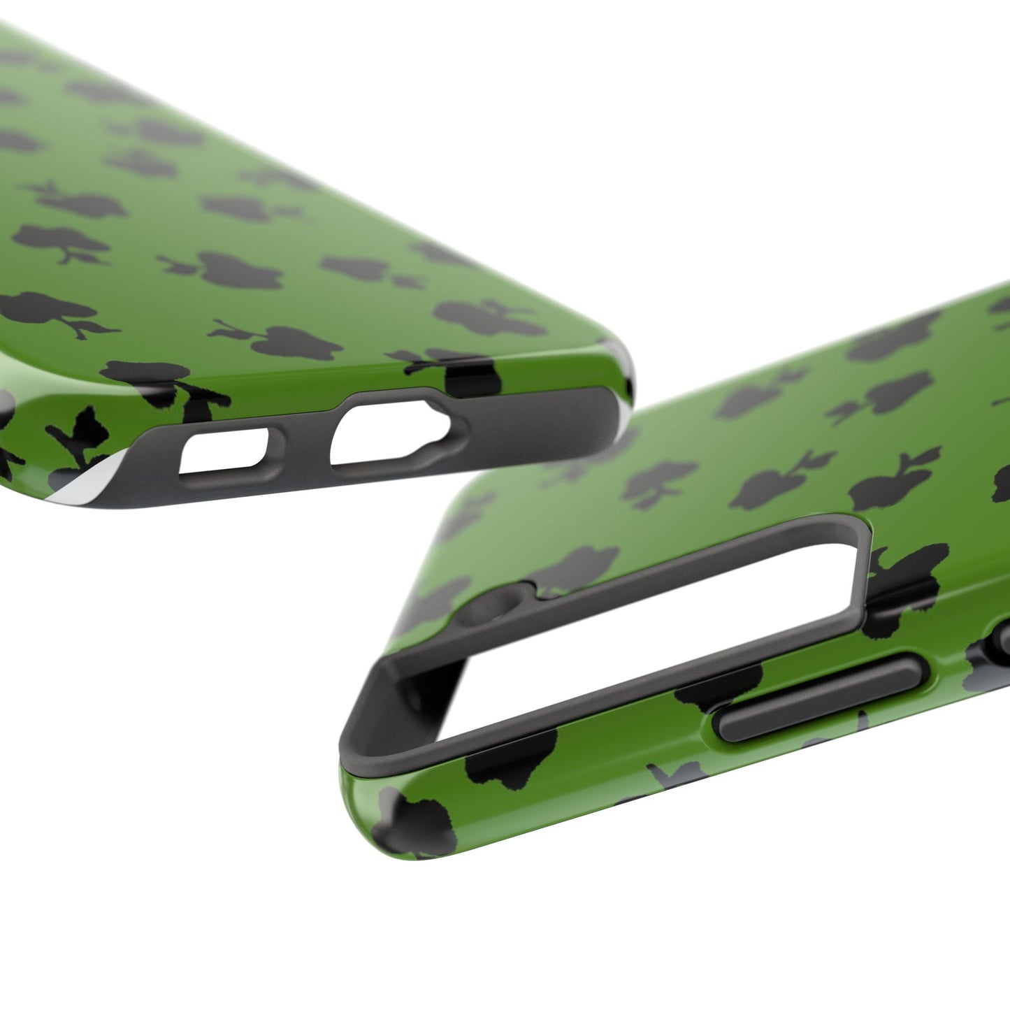 Happy Apples Green / Black Phone Case