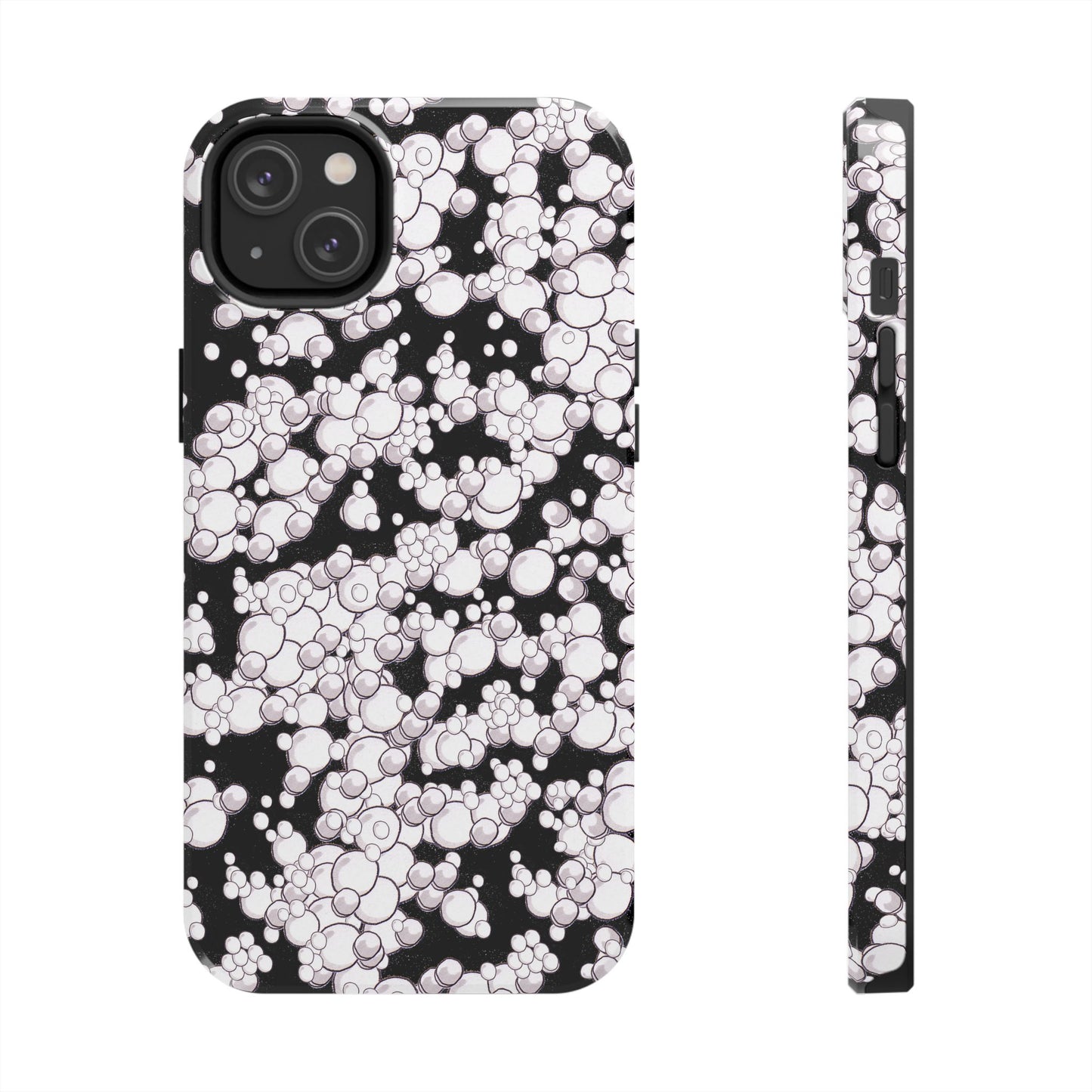 Bubble Dots Black Phone Case
