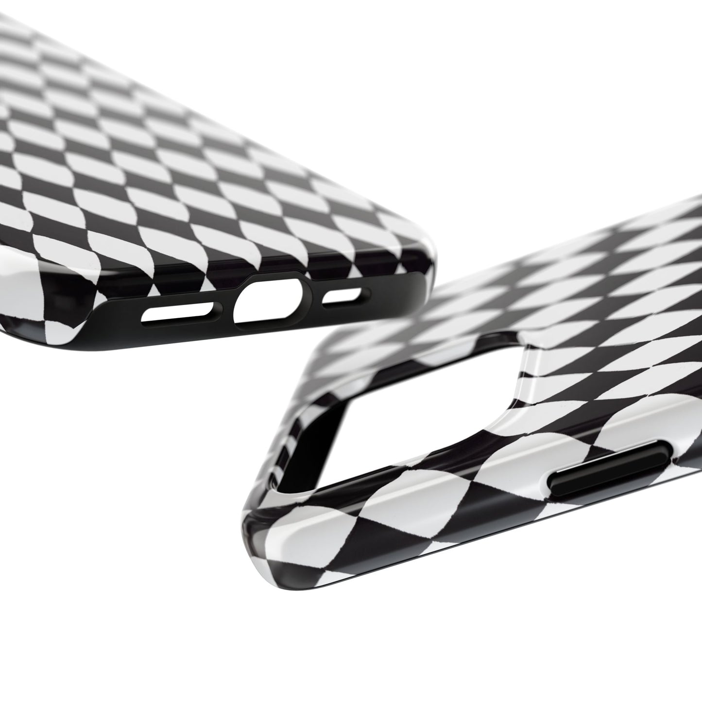 Diamond White / Black Phone Case