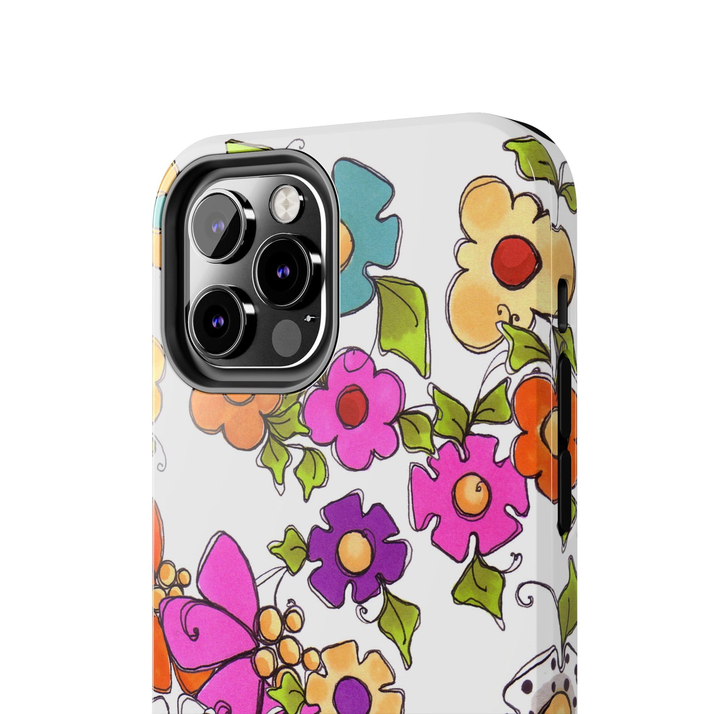 Happy Blooms White Phone Case