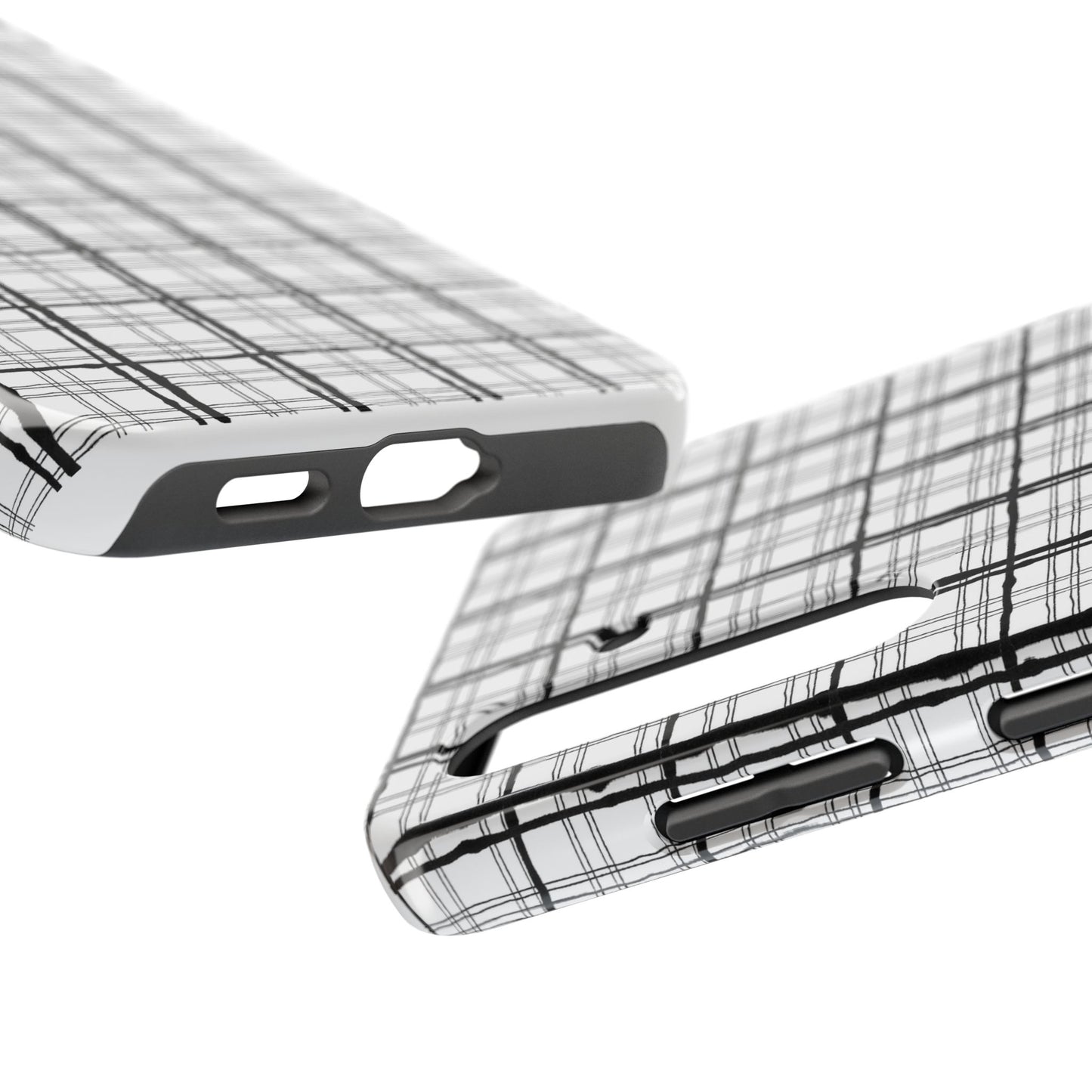 Sophistiplaid White / Black Phone Case