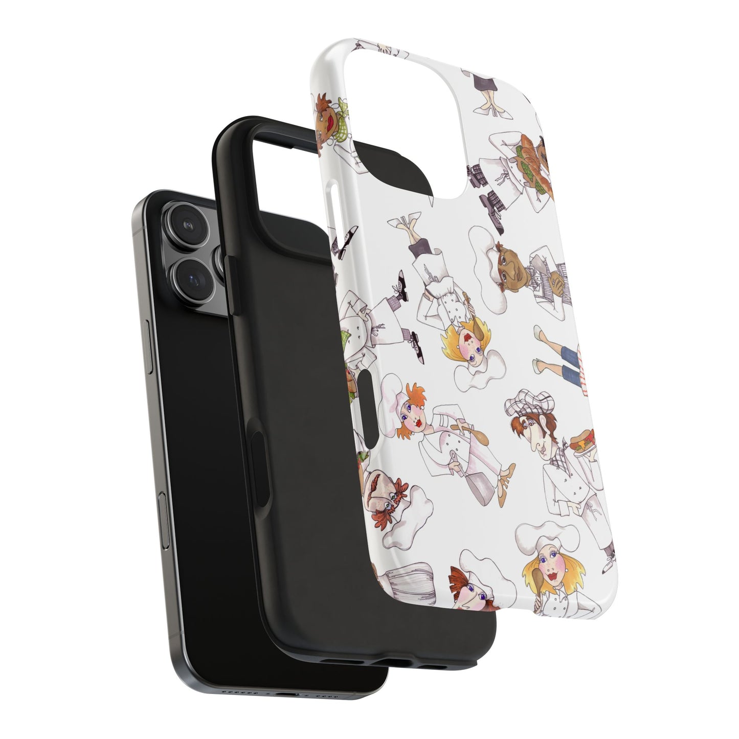 Tossed Chefs White Phone Case