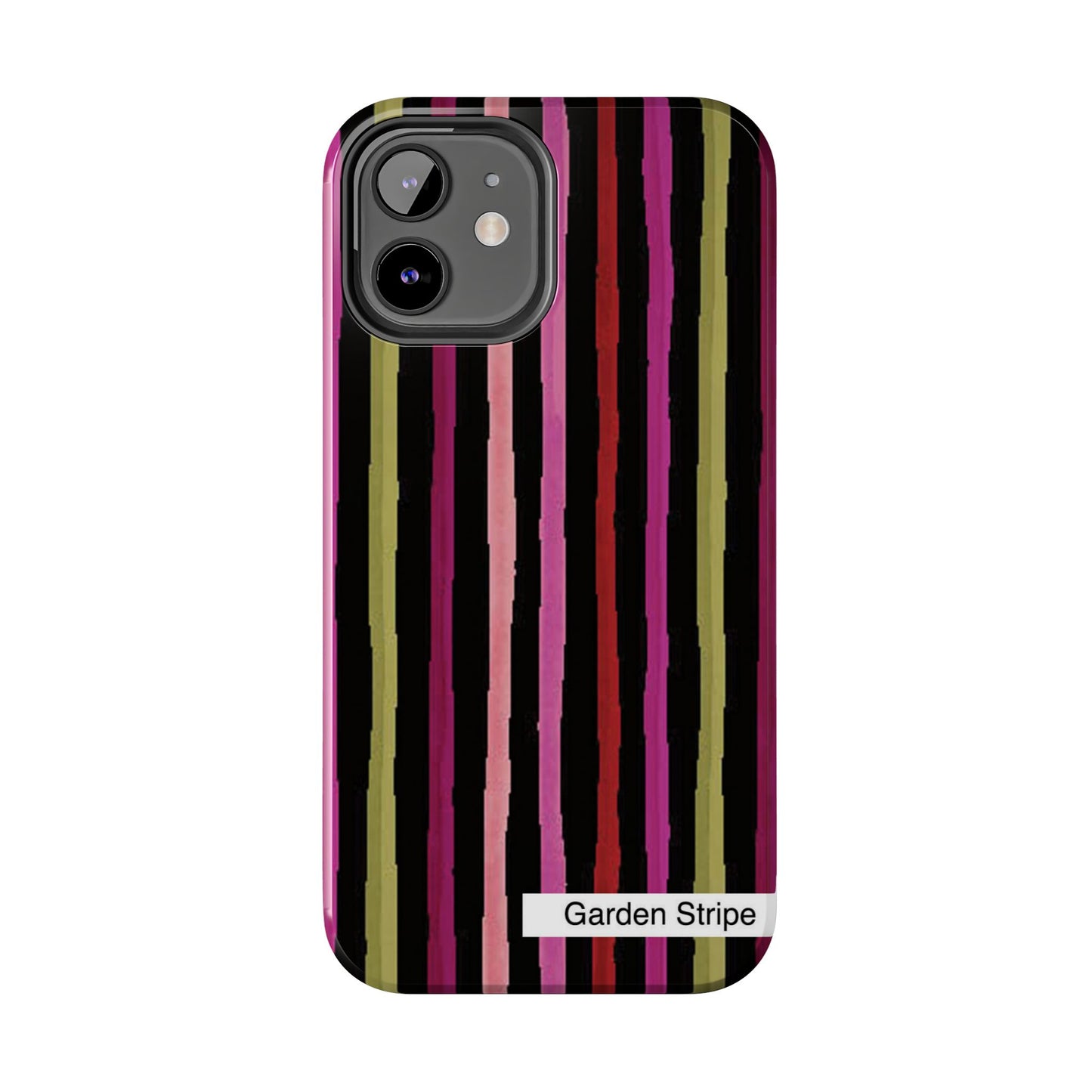 Garden Stripe Black Phone Case
