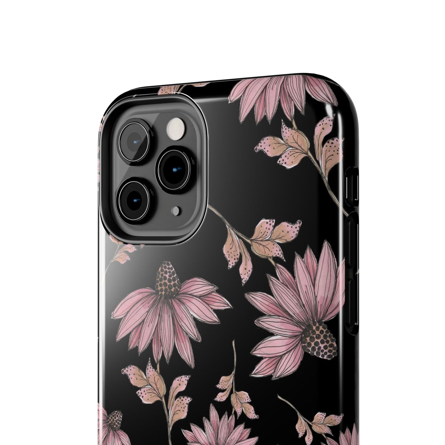 Wild Cone Flowers Black Phone Case