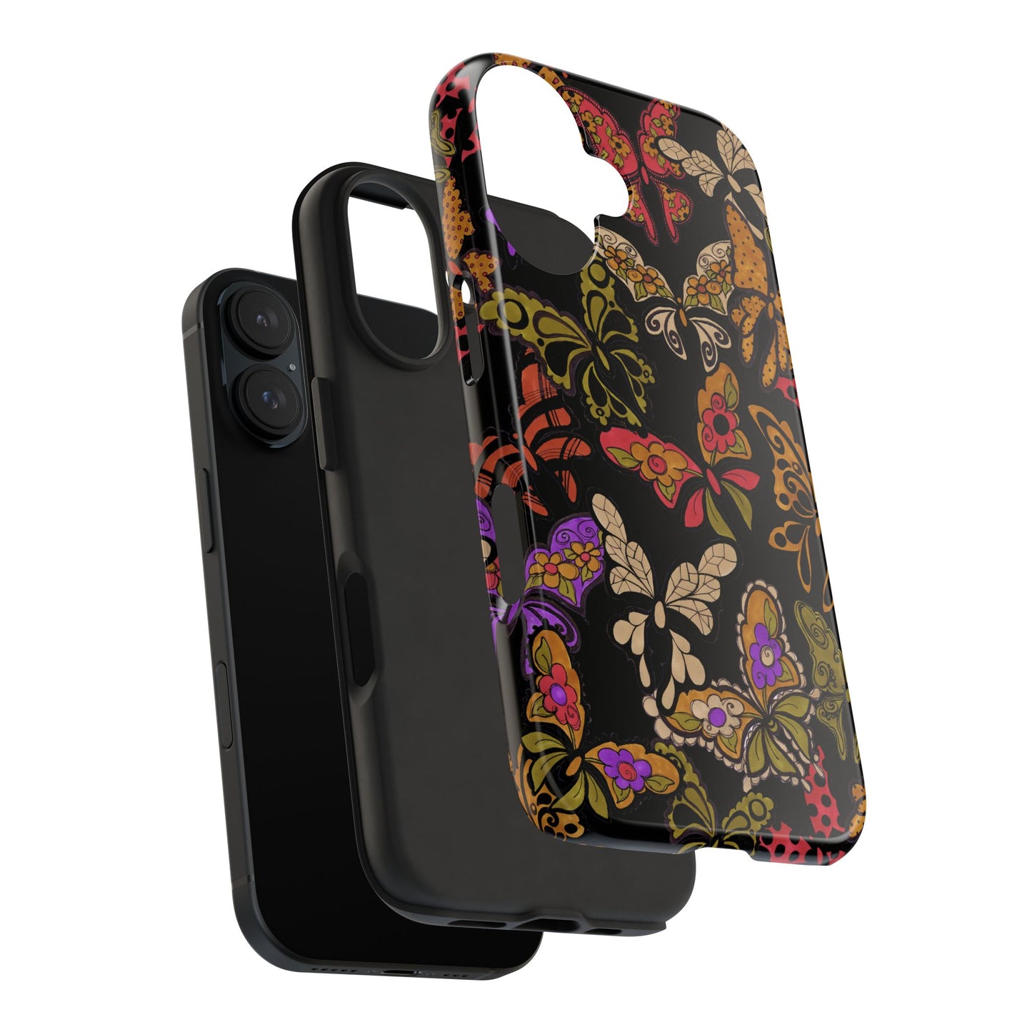 Flighty Black Phone Case