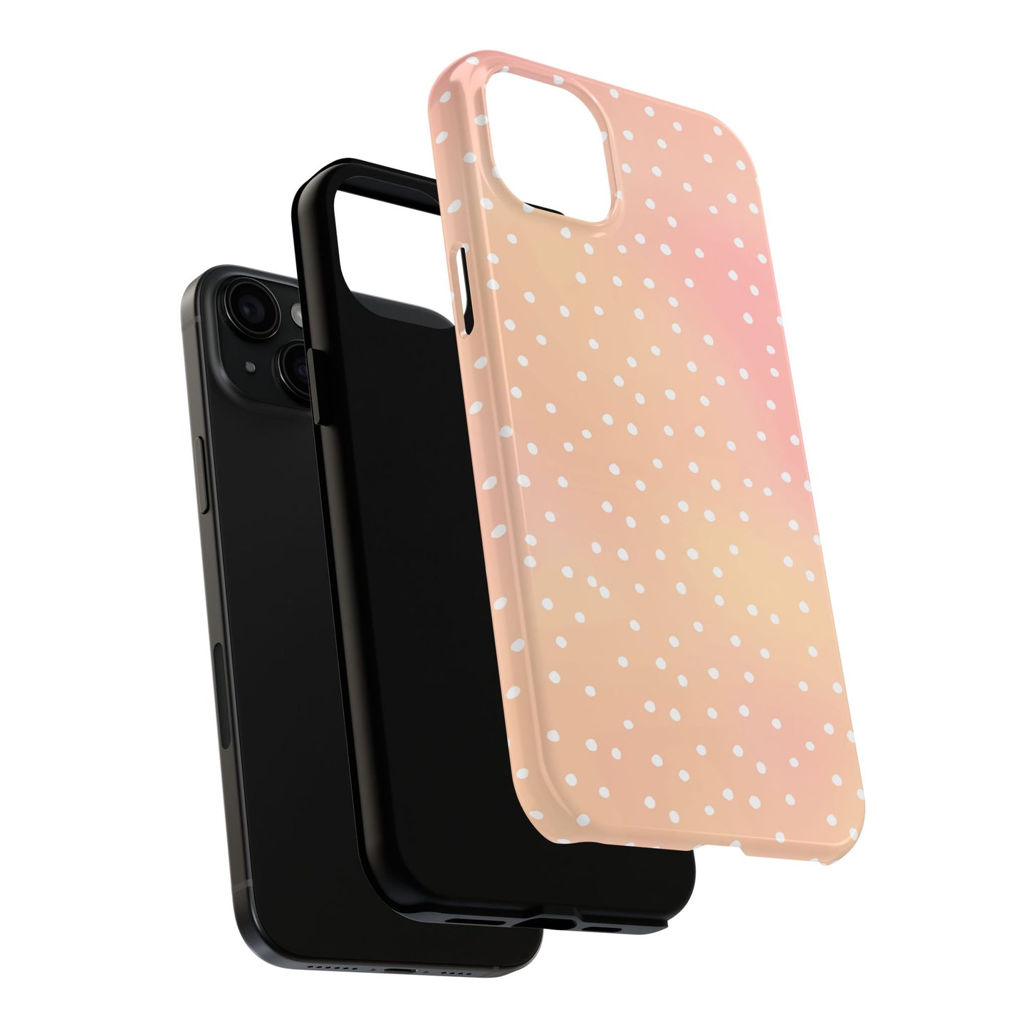 Dinky Dots Peach / White Phone Case