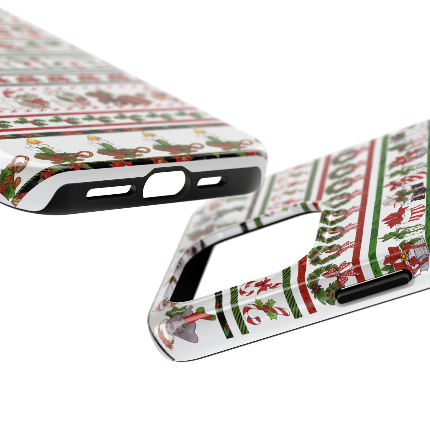 Holiday Borders White Phone Case