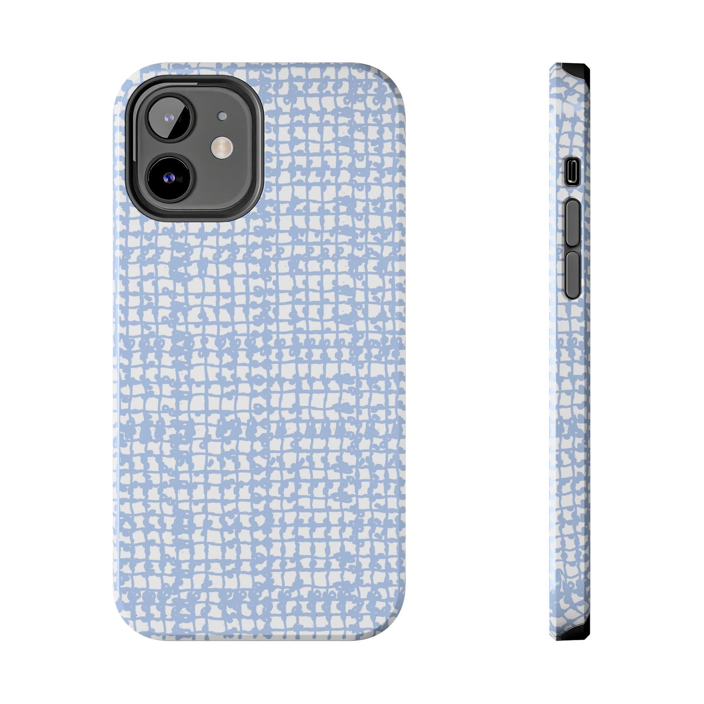 Baby Yarn Check Blue Phone Case