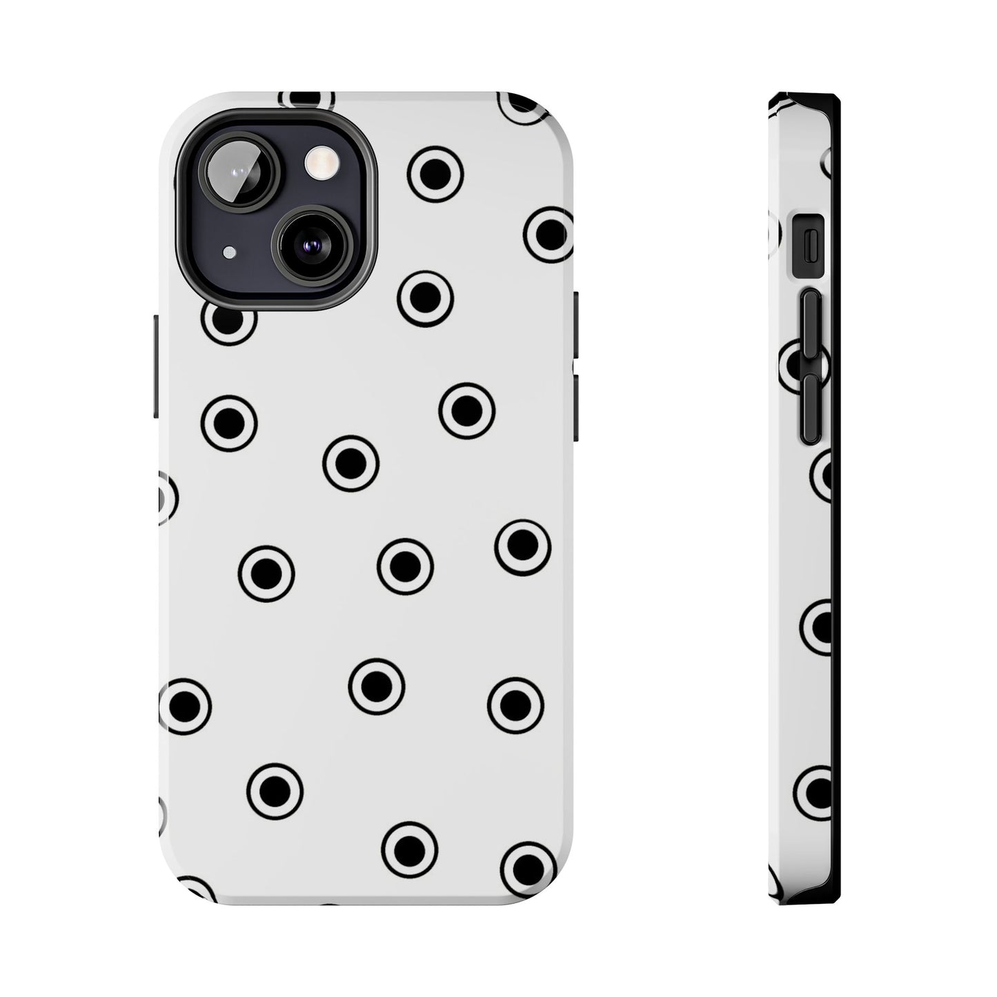 CD Dots White / Black Phone Case