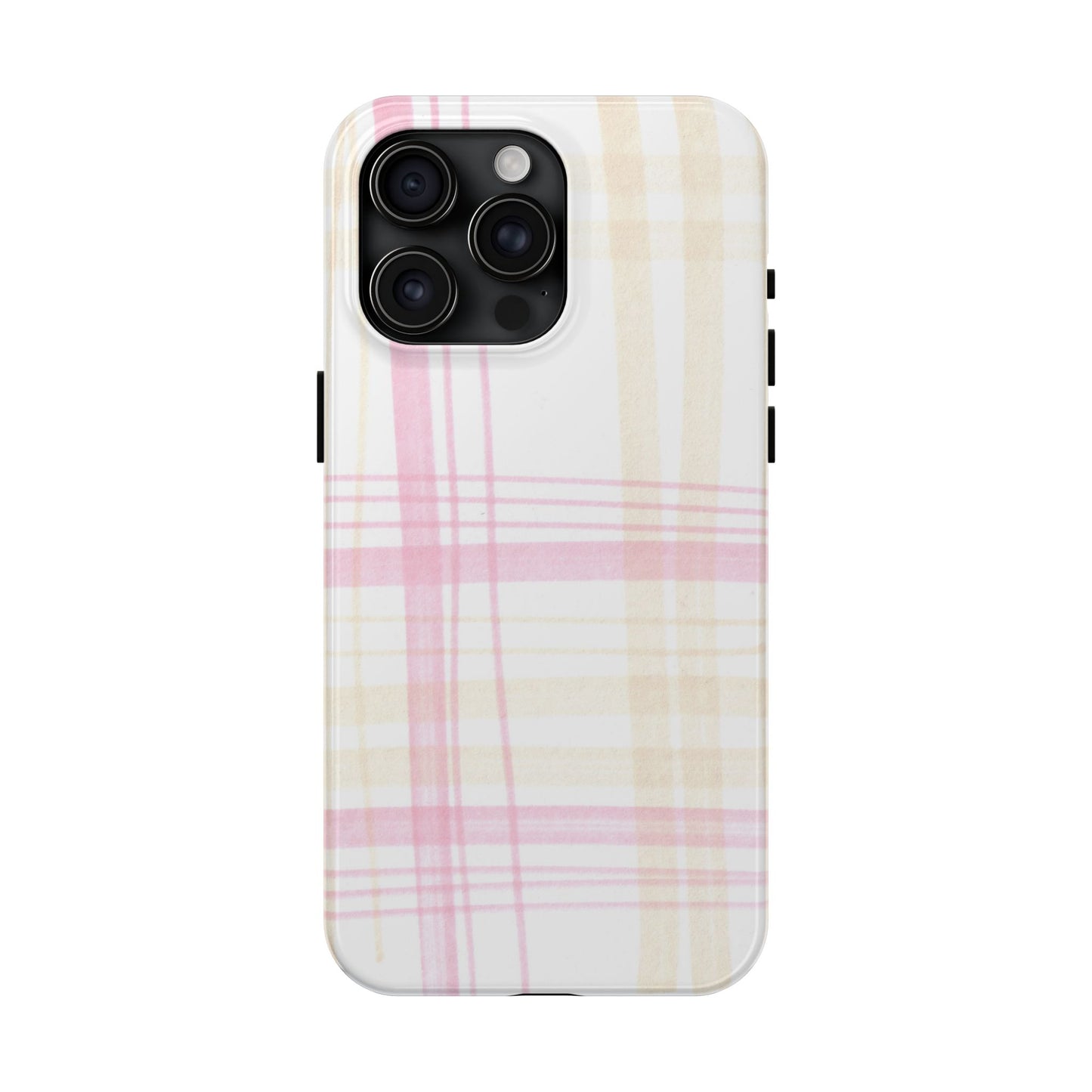 Flower Model Plaid Phone Case