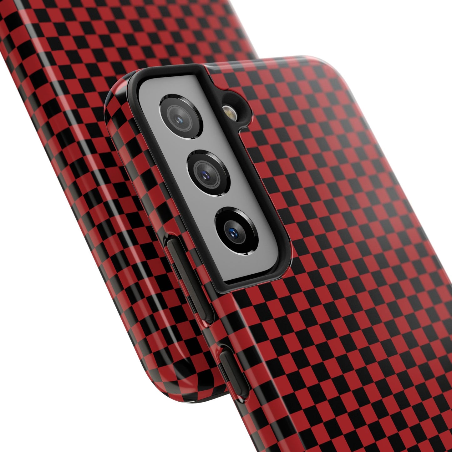 Checkerboard Red / Black Phone Case