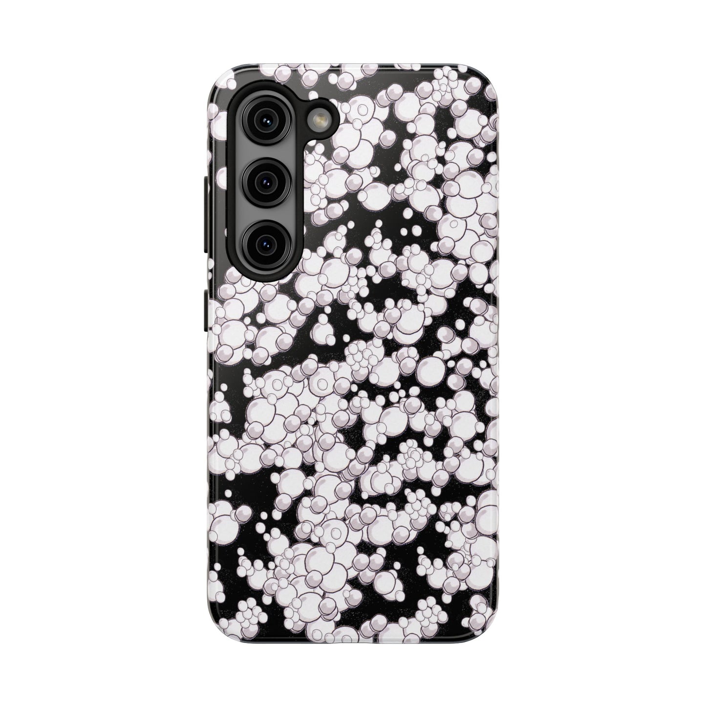Bubble Dots Black Phone Case