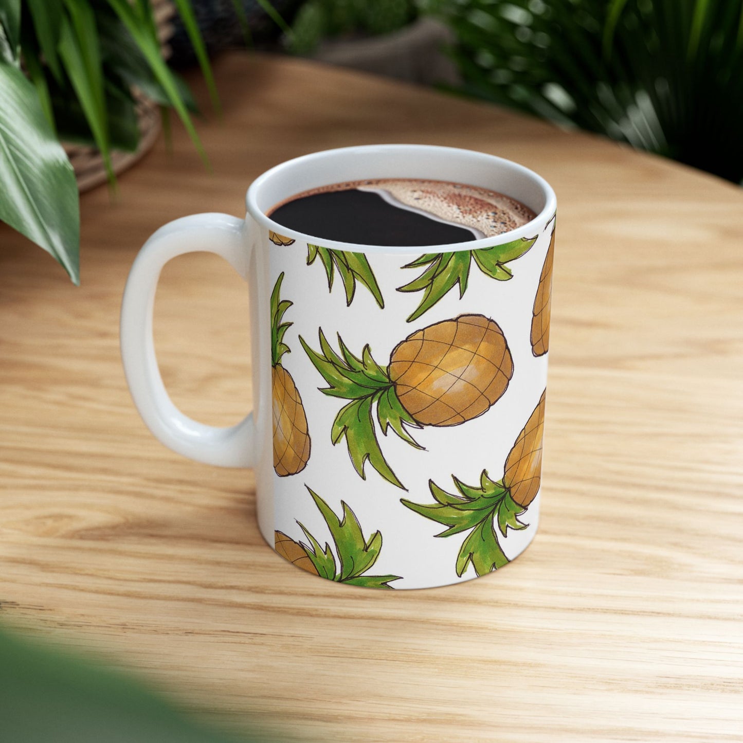 Pineapple Toss White Cup