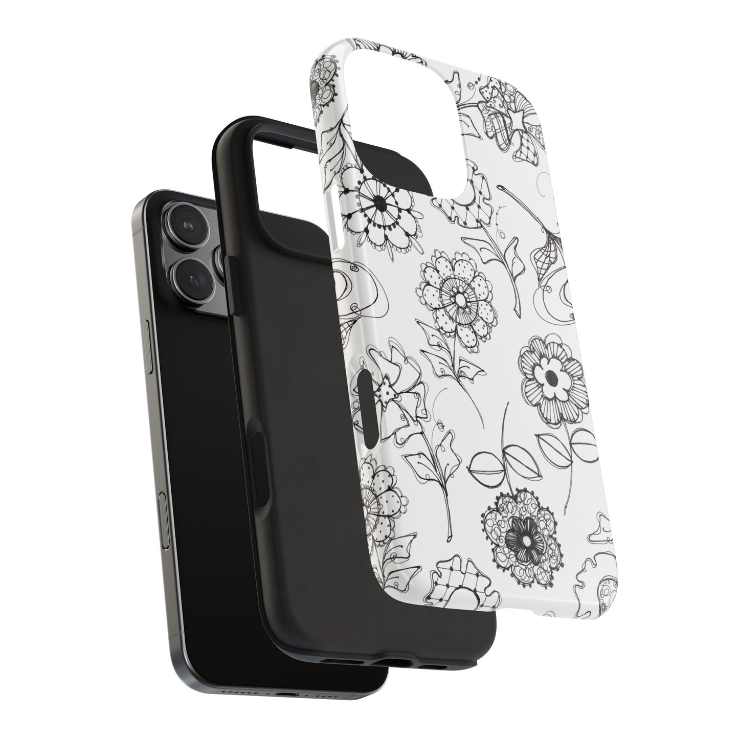 Paper Posies White Phone Case