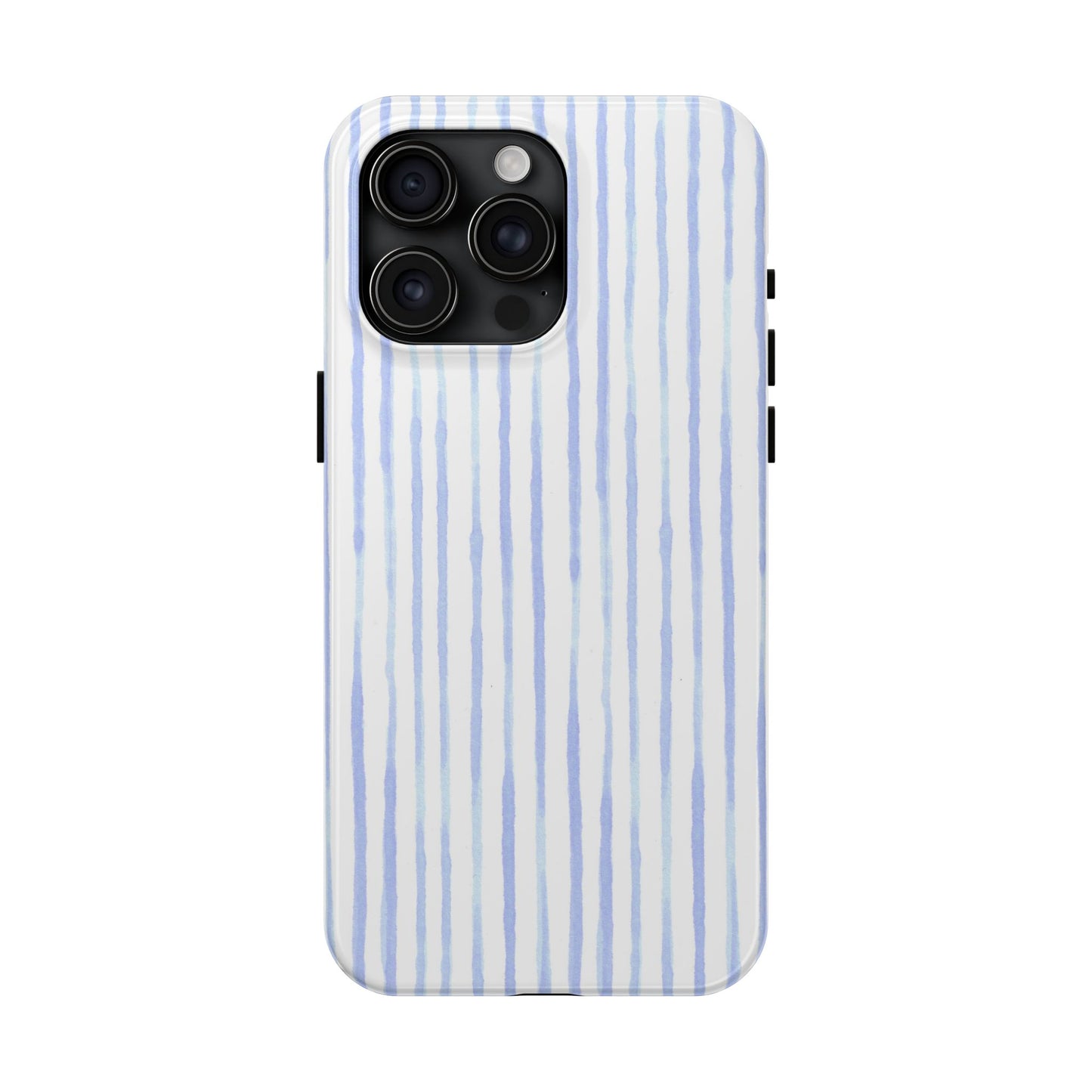 Happy Stripe White / Blue Phone Case